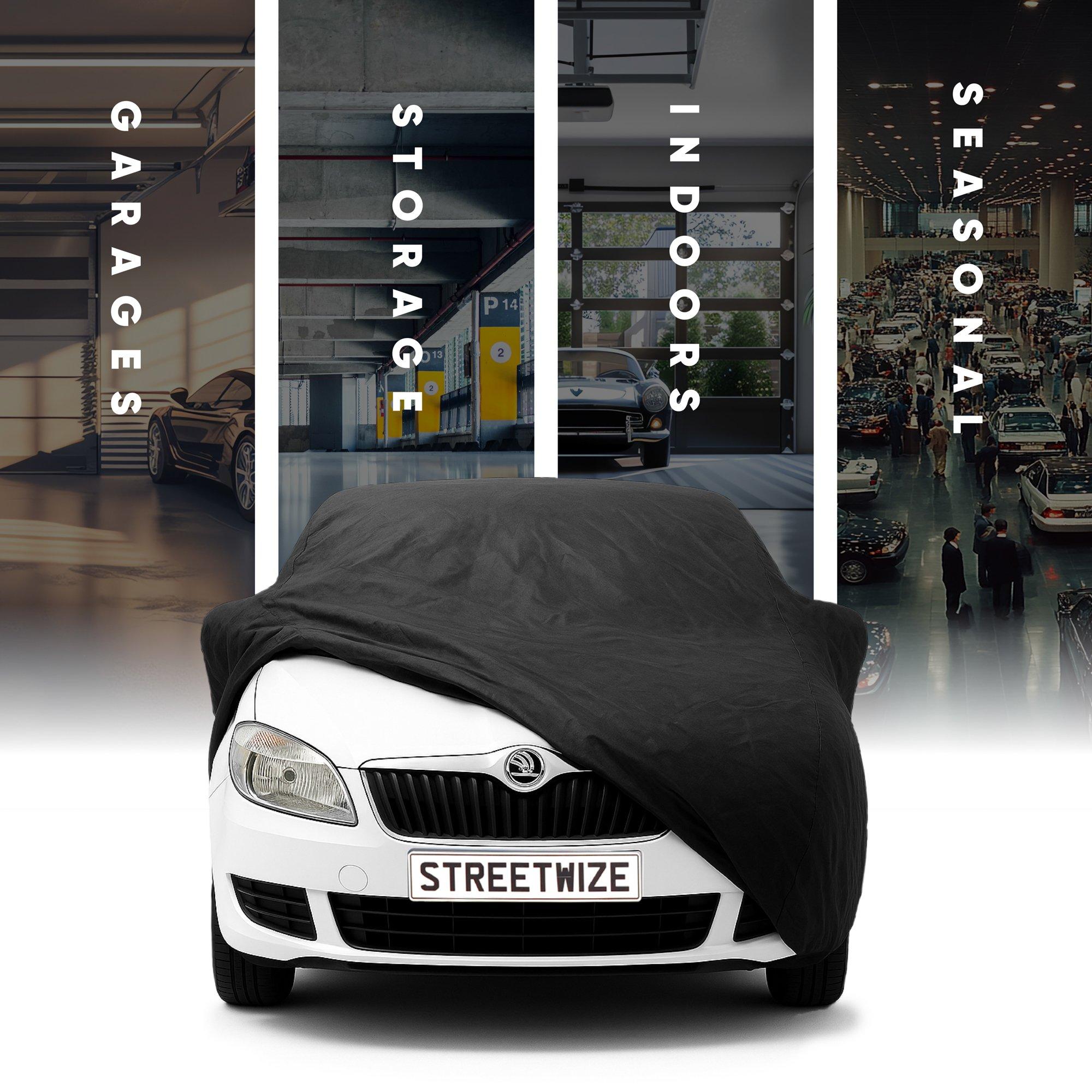 Black - Streetwize - Indoor Car Cover - Large - 482 x 177 x 117cm - 4