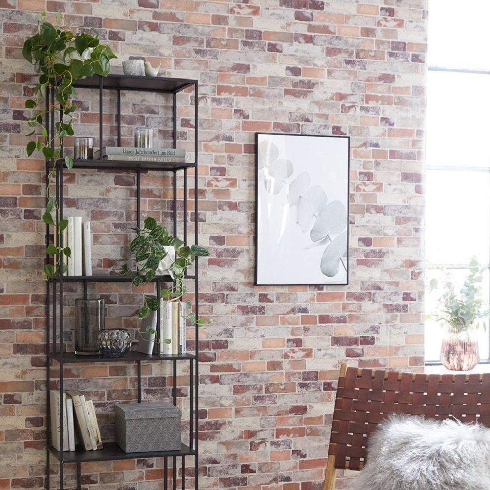 Red/Brown - D C Fix - 3D Splashback Wallpaper Vintage Brick - 1