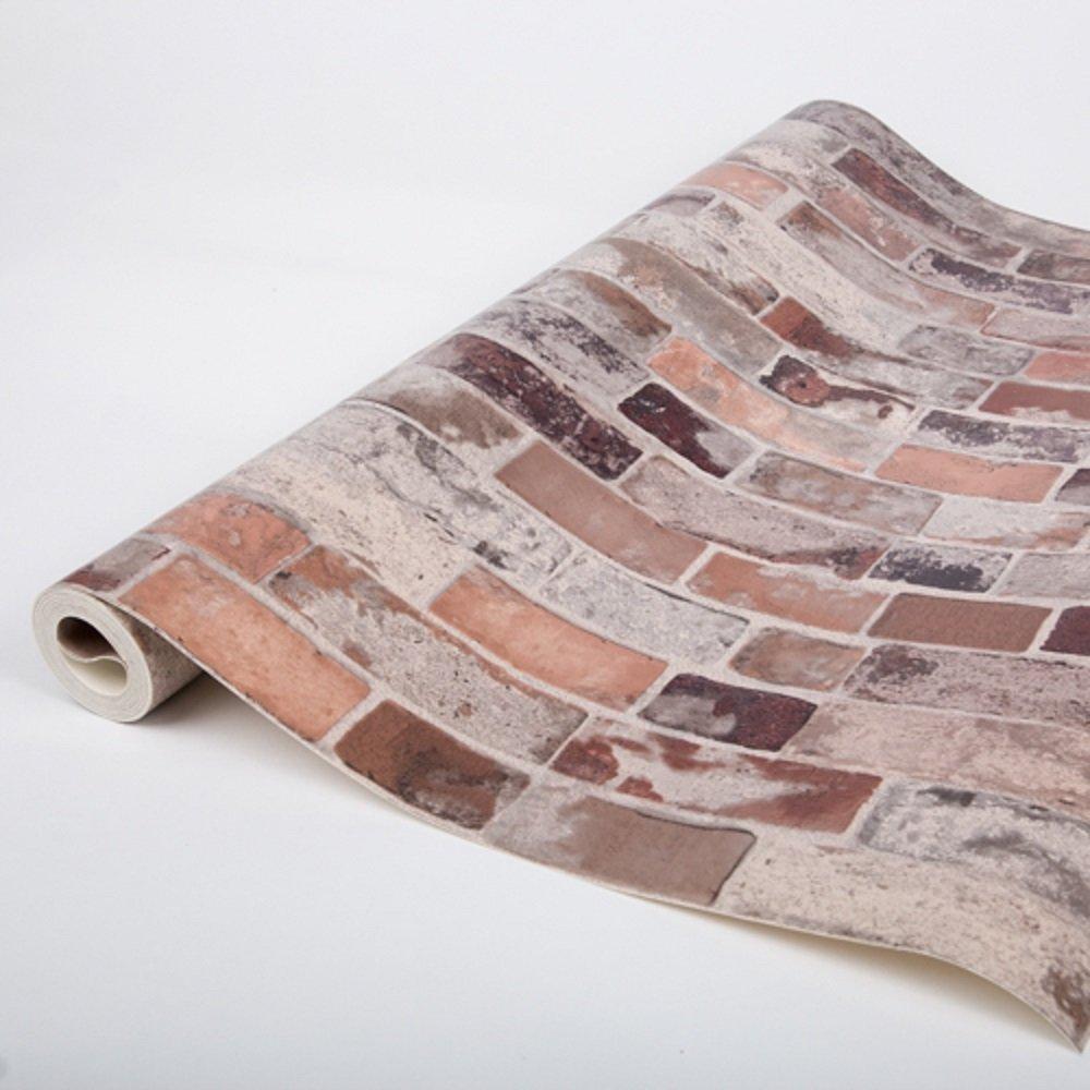 Red/Brown - D C Fix - 3D Splashback Wallpaper Vintage Brick - 2