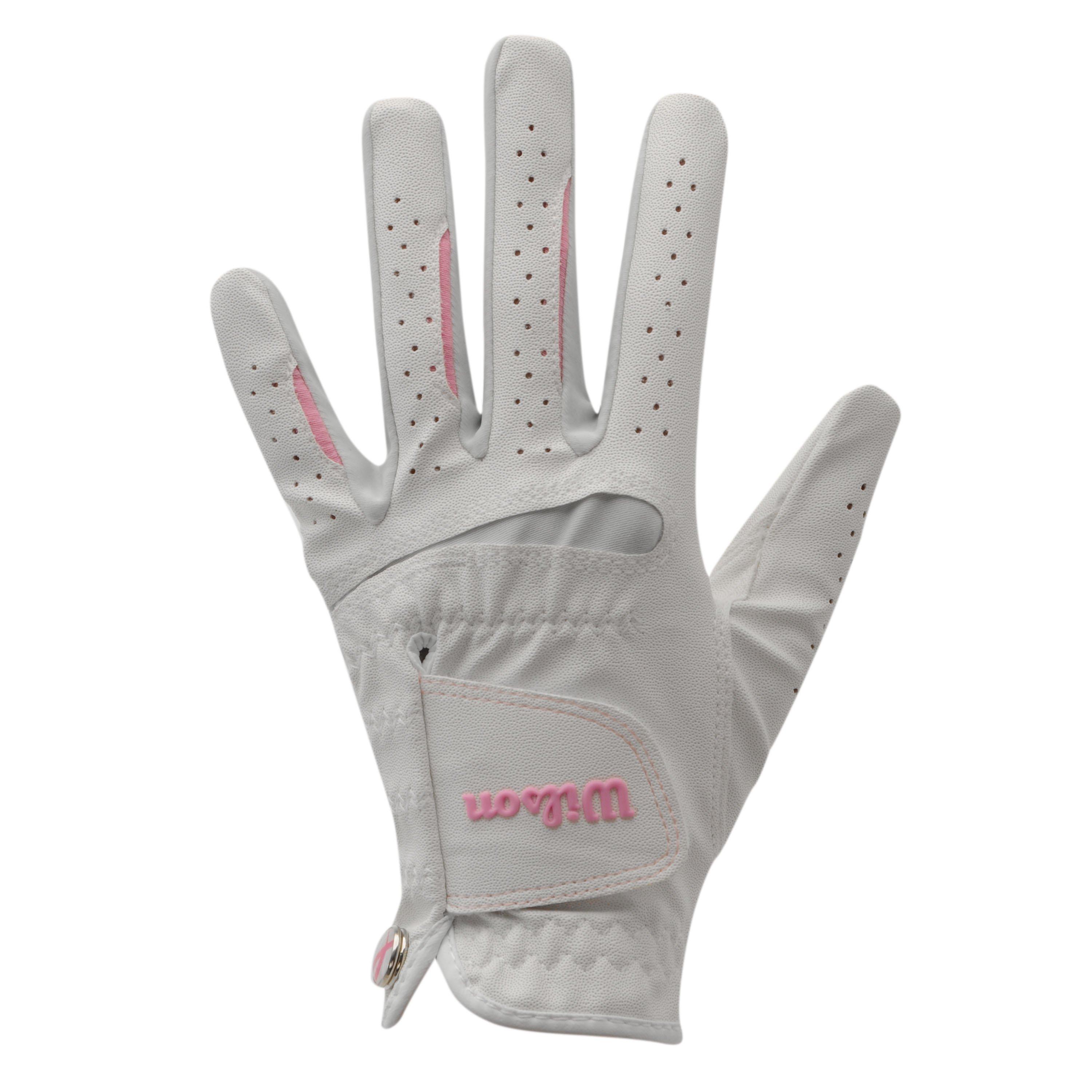 White - Wilson - Feel Plus Golf Glove Ladies - 1