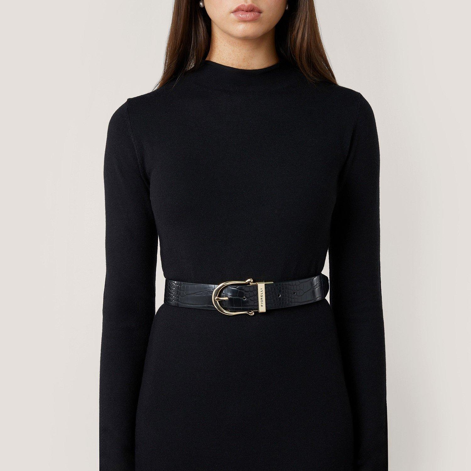 Crna - Fiorelli - Women's Faux Leather Belt - 1
