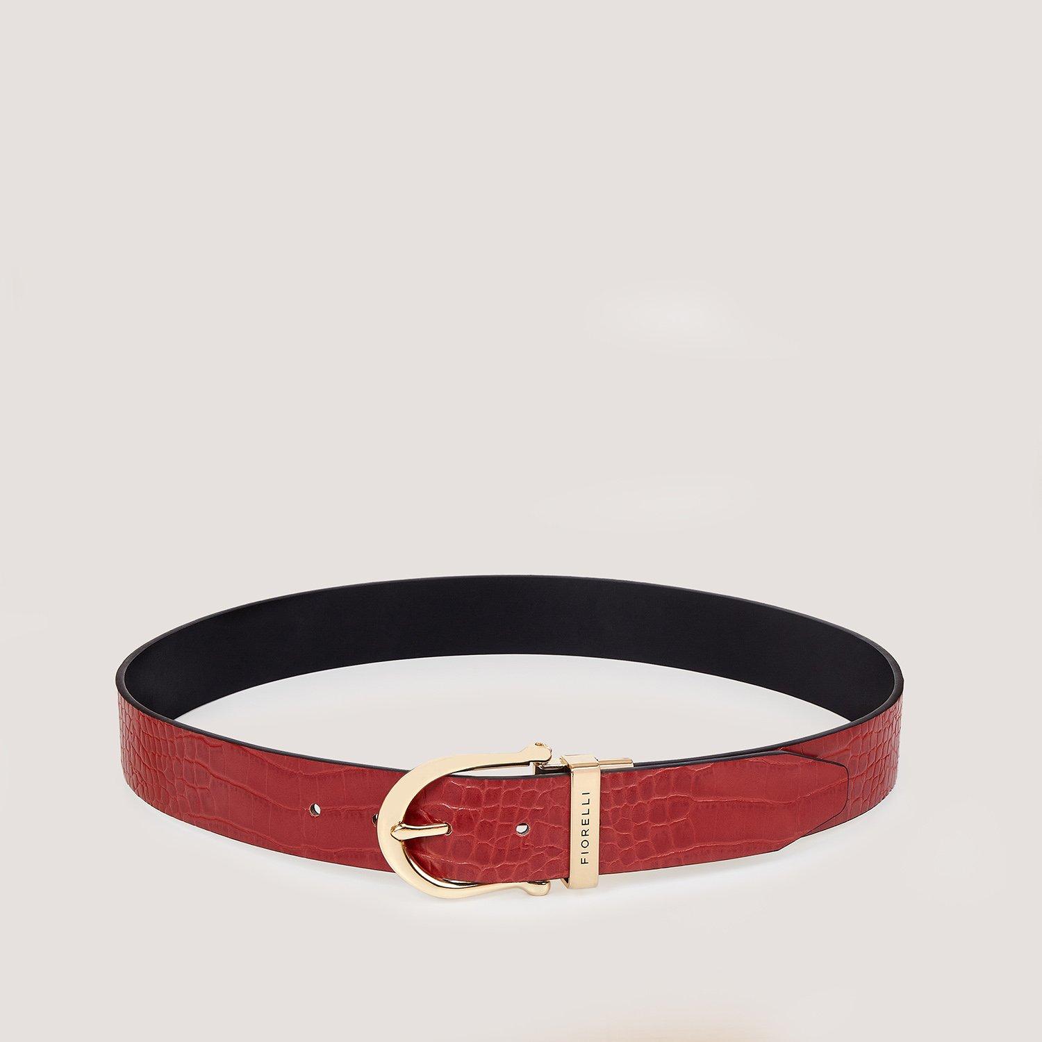 Deep Red - Fiorelli - Women's Faux Leather Belt - 3