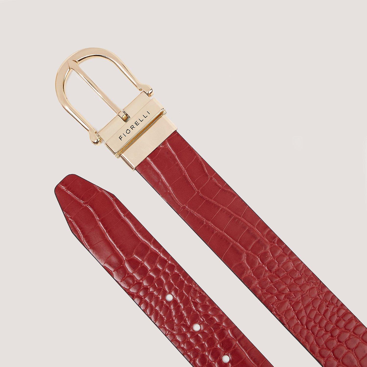 Deep Red - Fiorelli - Women's Faux Leather Belt - 4