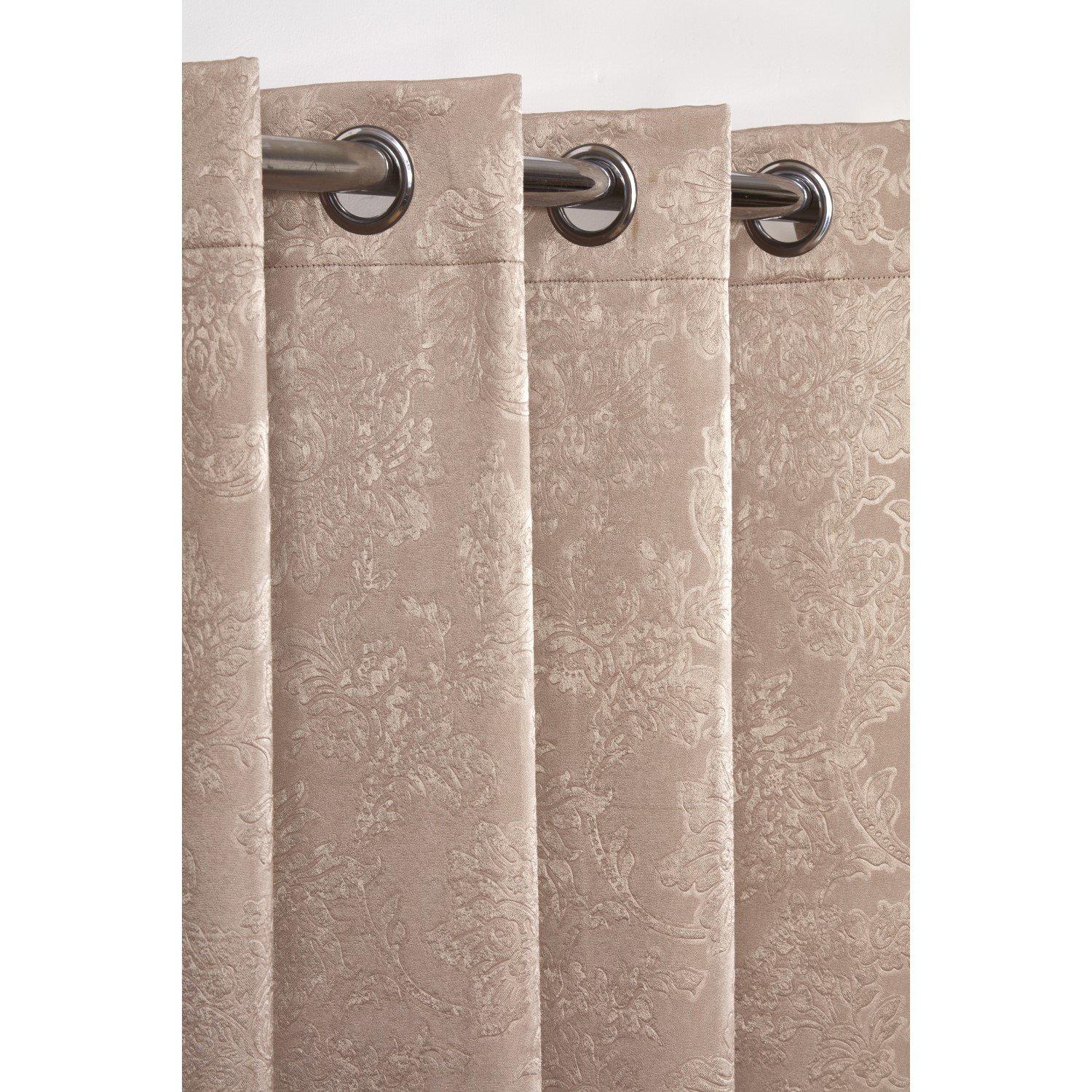 Taupe - Emma Barclay - Regency - Woven Thermal Blackout Eyelet Curtains - 2