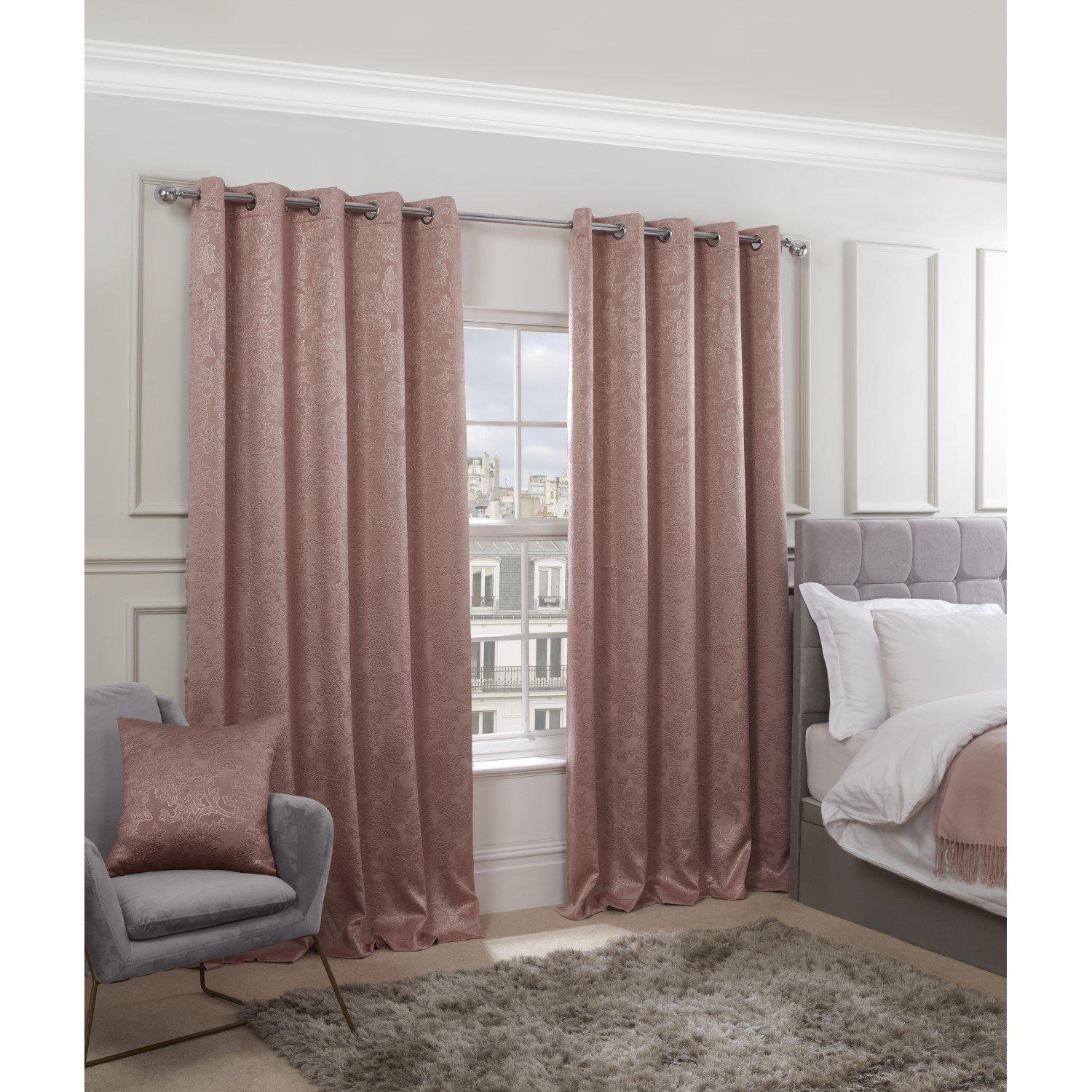 Blush - Emma Barclay - Regency - Woven Thermal Blackout Eyelet Curtains - 4