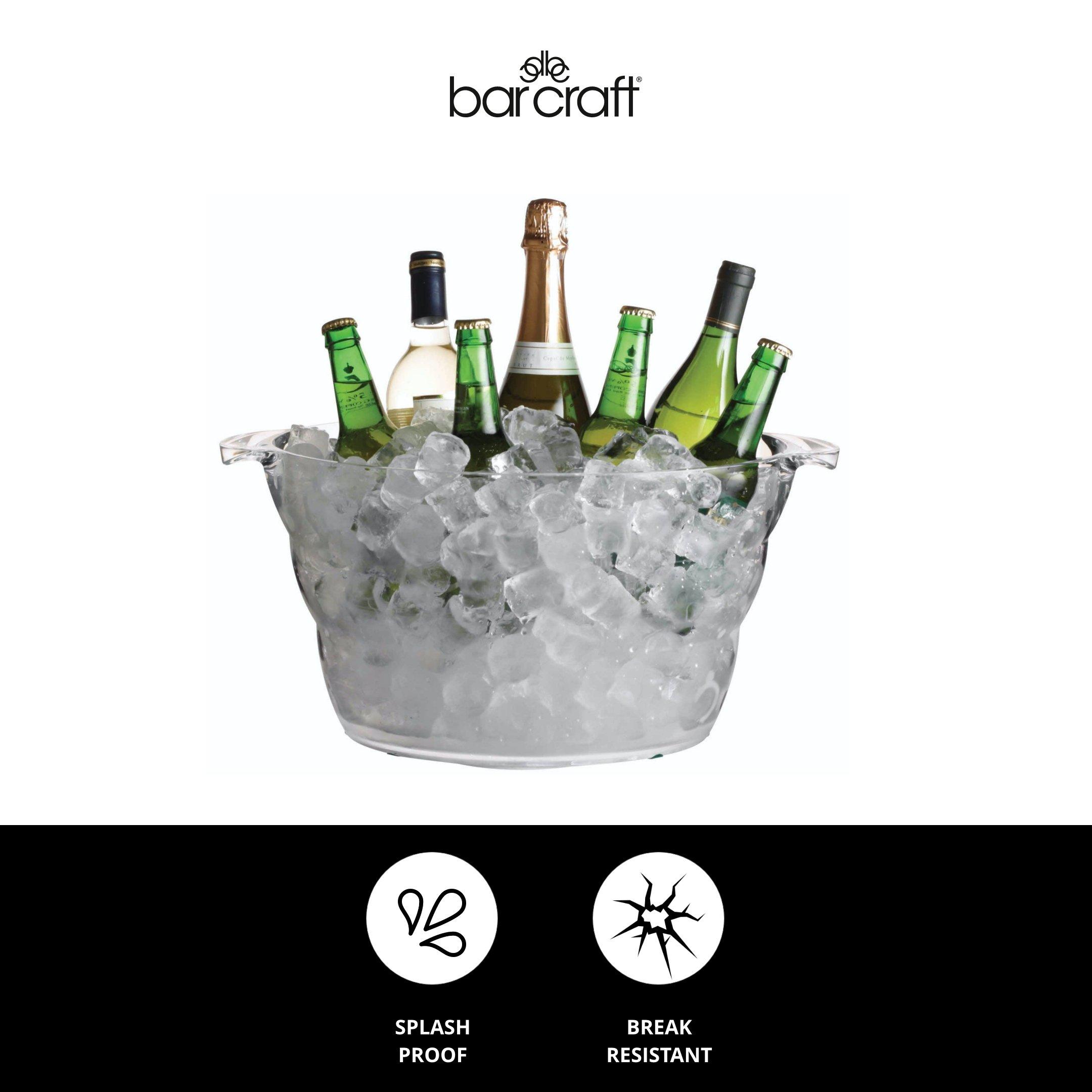 Clear - BarCraft - Acrylic Large Oval Drinks Pail / Cooler - 2