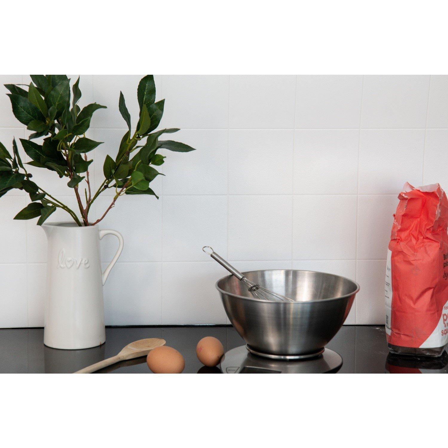 White - D C Fix - 3D Splashback Wallpaper Caserta White - 4