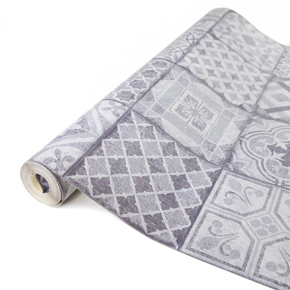 Grey - D C Fix - 3D Splashback Wallpaper Moroccan Tiles - 2