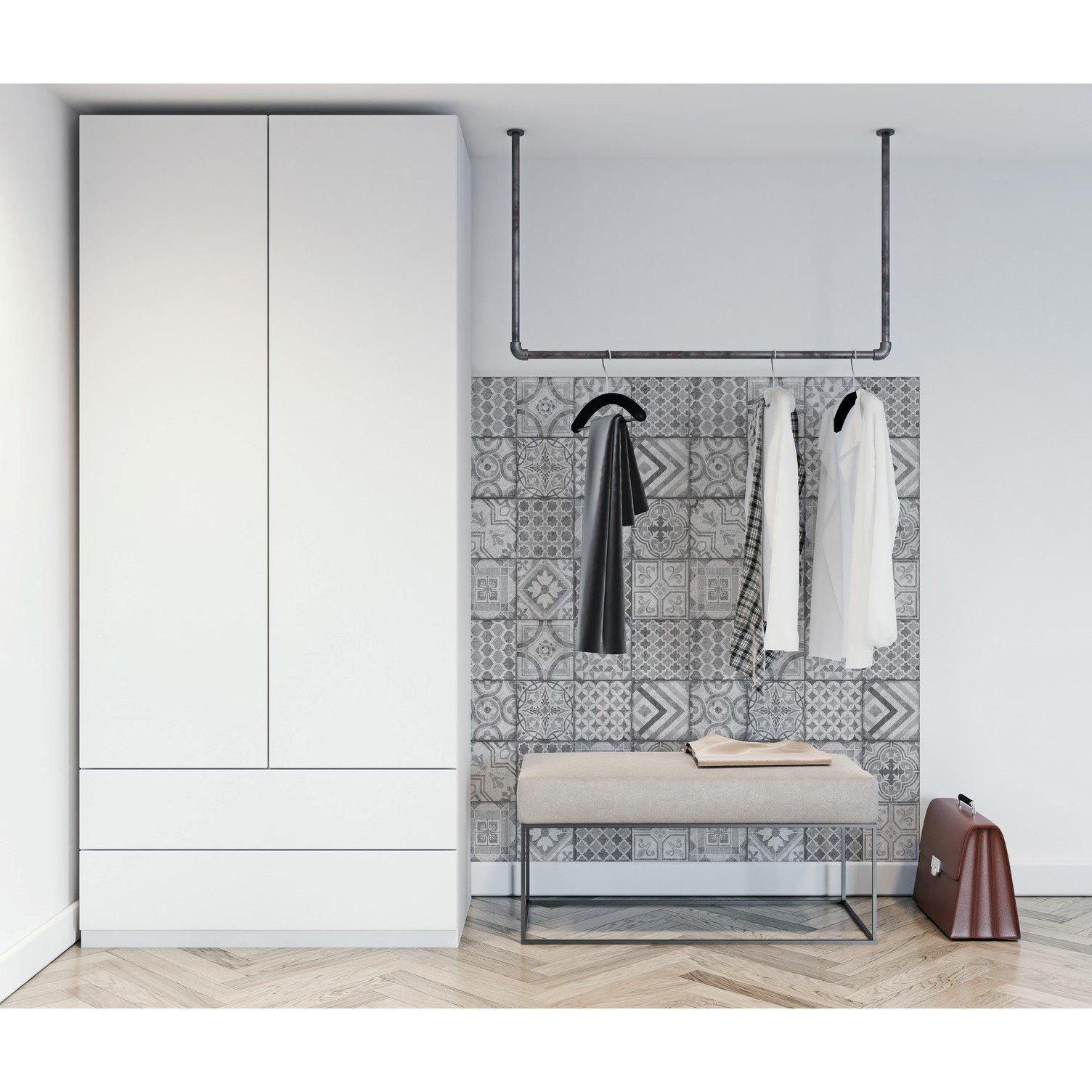 Grey - D C Fix - 3D Splashback Wallpaper Moroccan Tiles - 4