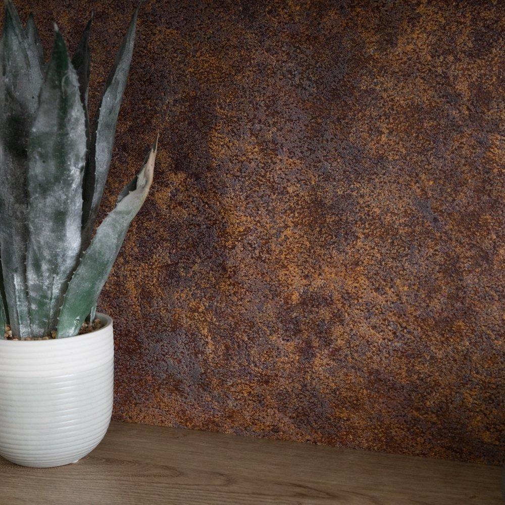 Brown - D C Fix - 3D Splashback Wallpaper Rusty Stone - 3