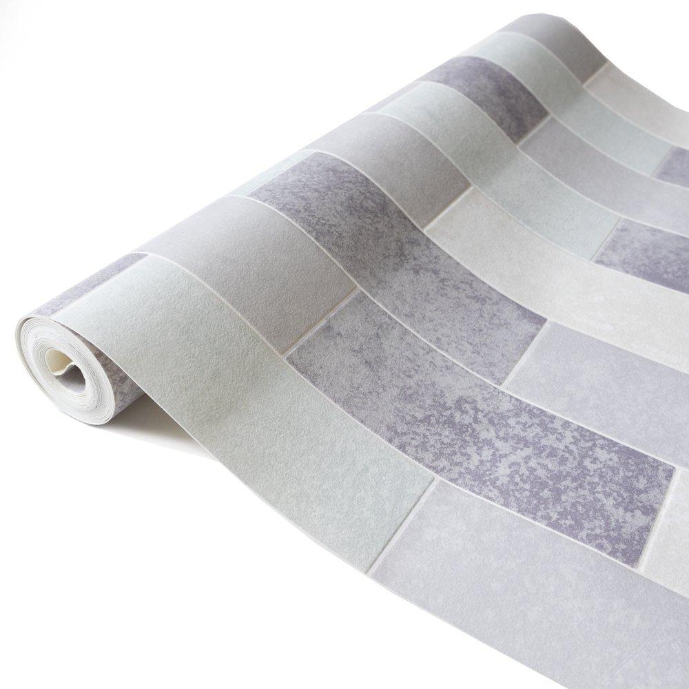 Blue/Grey - D C Fix - 3D Splashback Wallpaper Pastel Tiles - 2