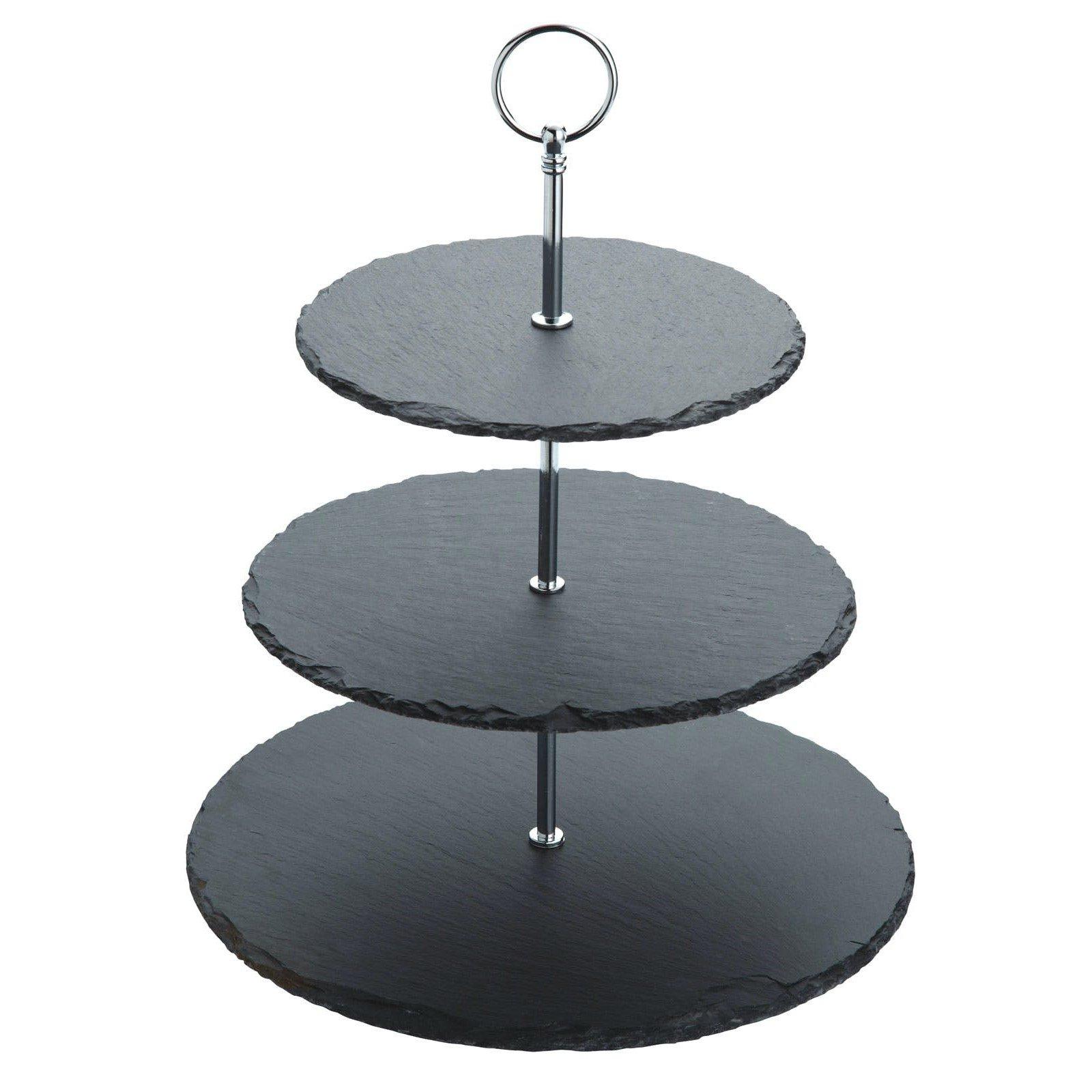 Artesa  Appetiser Slate 3 Tier Serving Stand - Black - 3 Tier