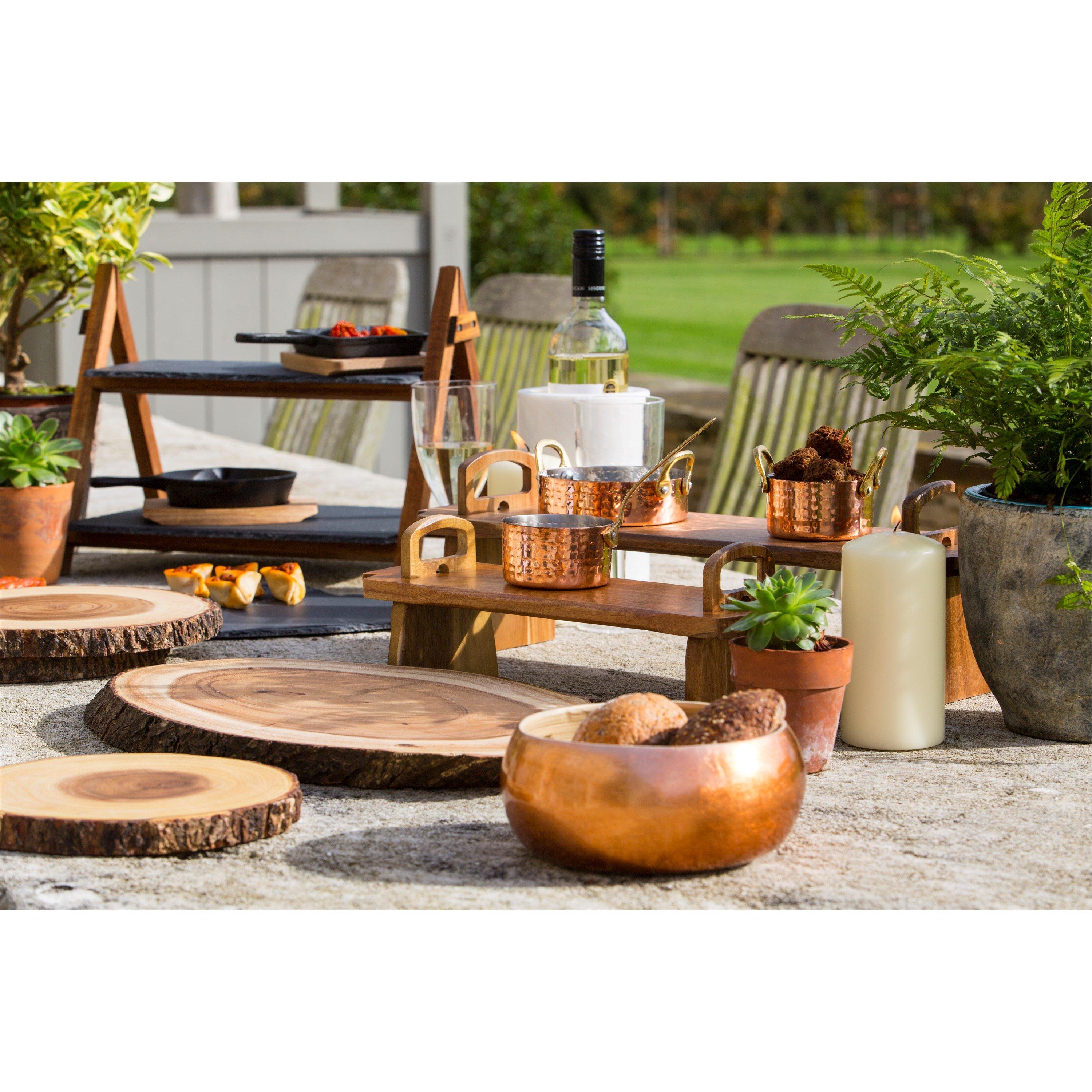 Brown - Artesa - Large Acacia Wood Antipasti Platform Platte - 3