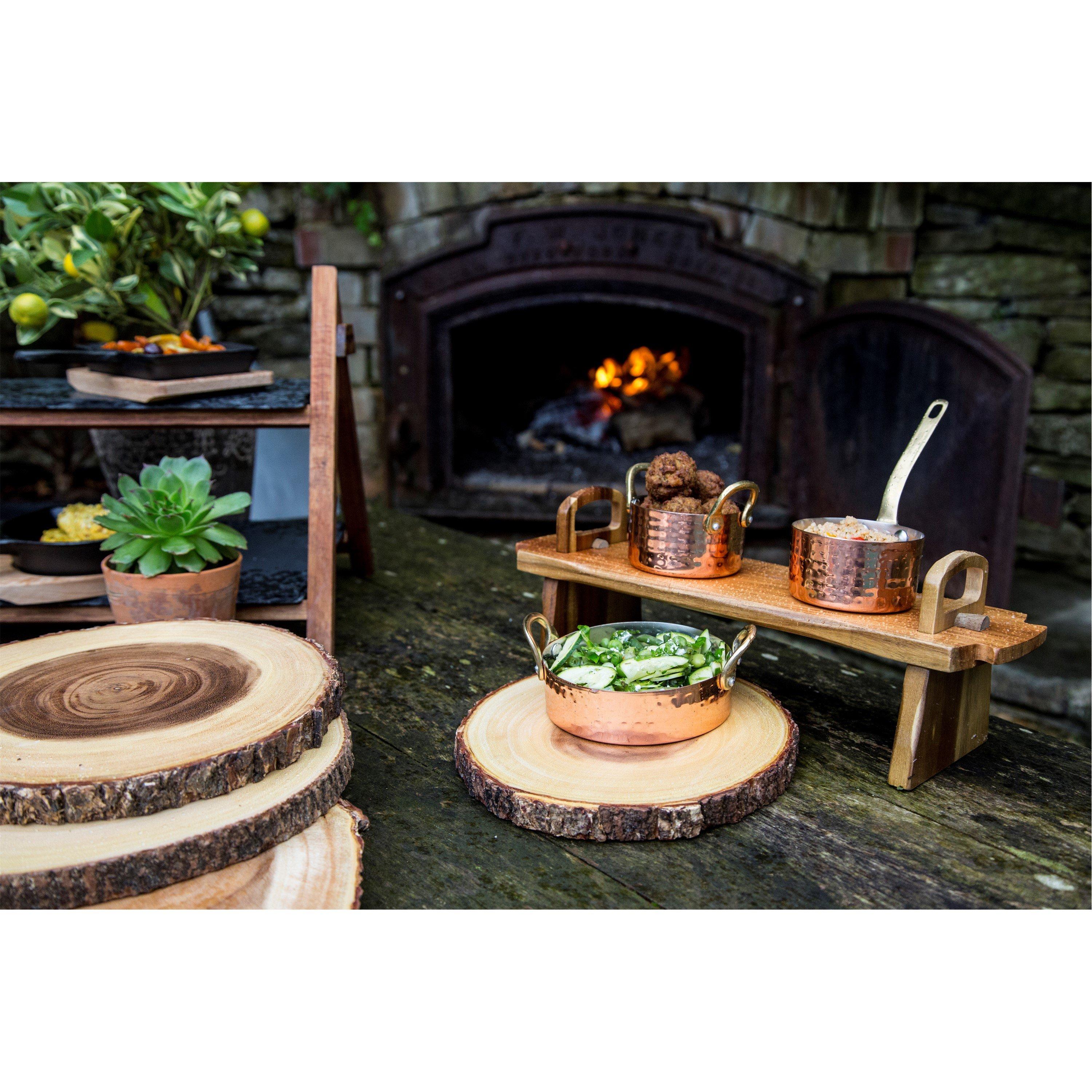 Brown - Artesa - Large Acacia Wood Antipasti Platform Platte - 4