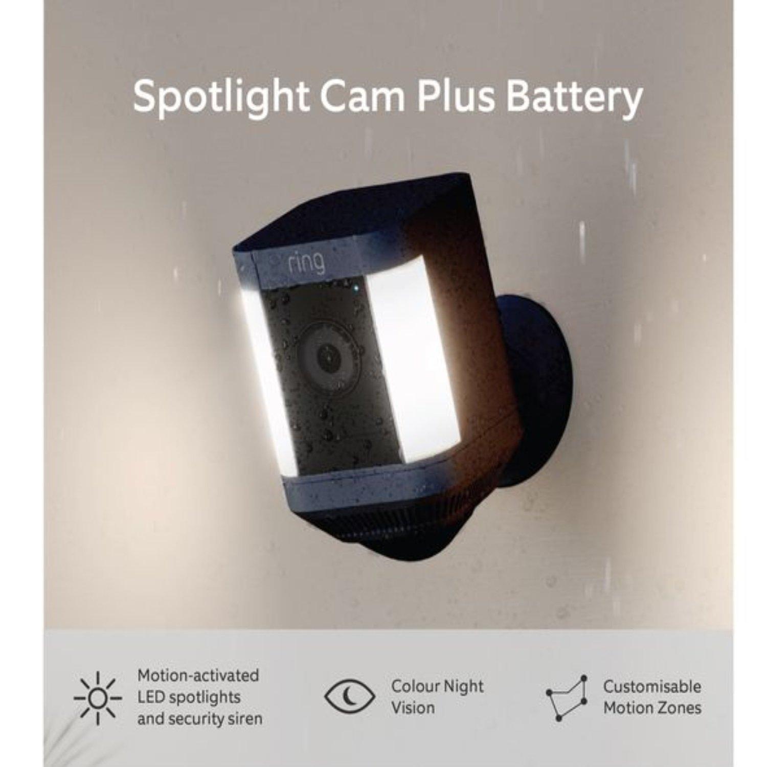 Black - Ring - RING Spotlight Cam Plus Full HD 1080p - Battery - 5