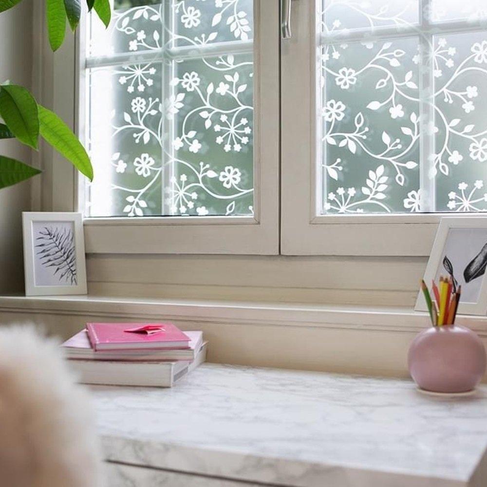 Clear/White - D C Fix - dc fix Tord Static Cling Window Film - 1