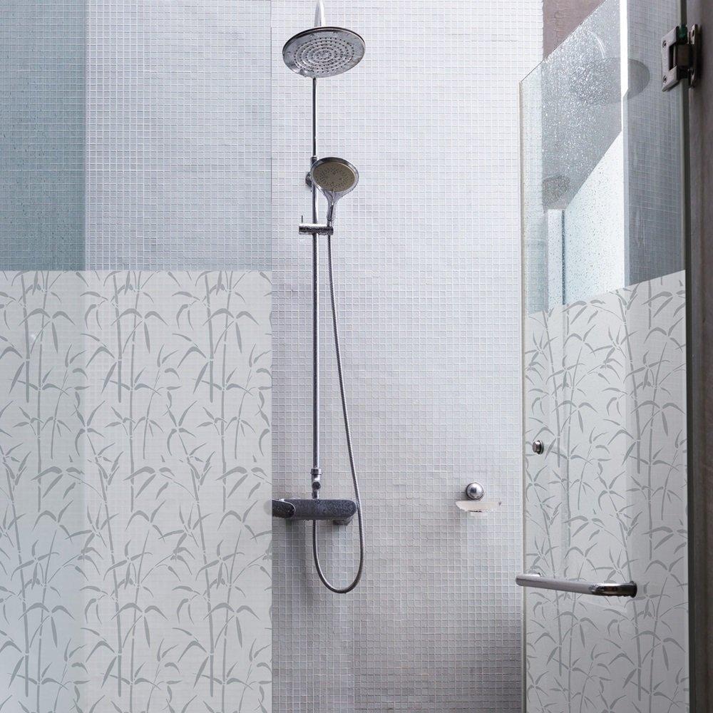 White - D C Fix - Bamboo Static Cling Window Film - 1