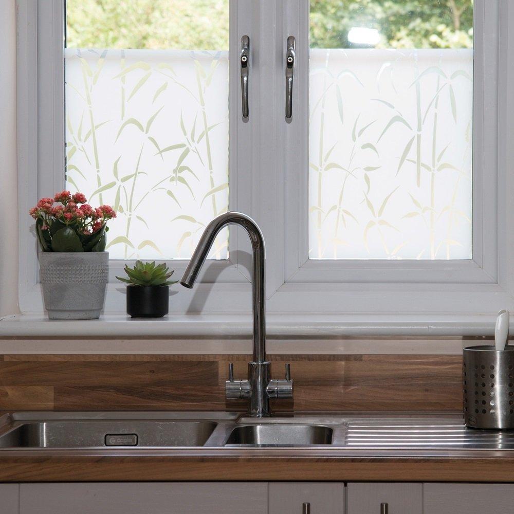 White - D C Fix - dc fix Bamboo Static Cling Window Film - 5