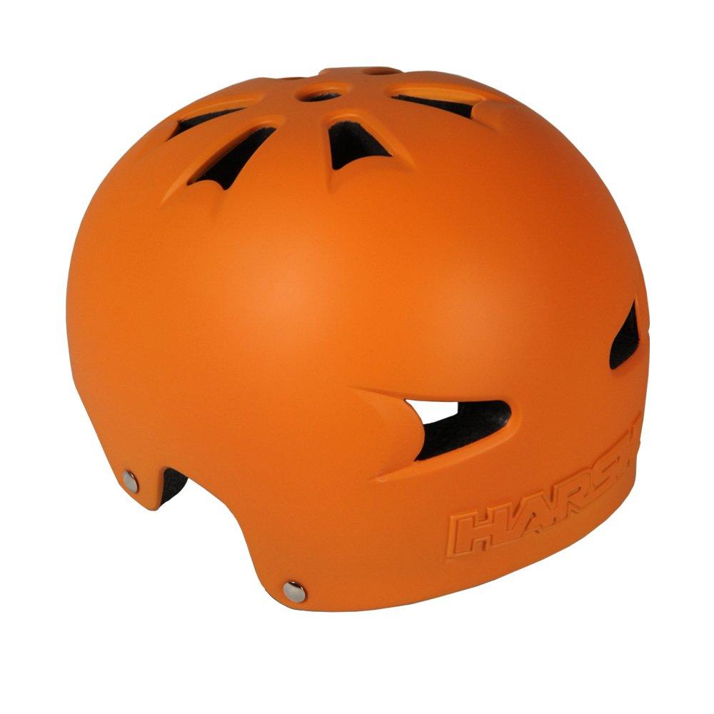 Orange Matt - Harsh Protective - HARSH HX1 EPS LIGHTWEIGHT SKATE/BOARD HELMET - 2