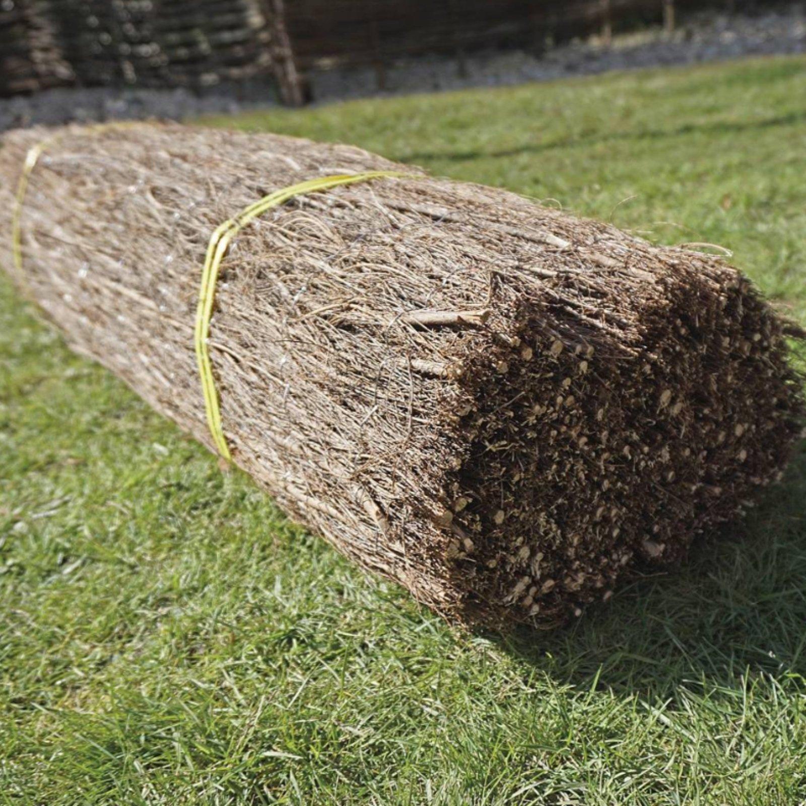 Brown - Garden Gear - Brushwood Thatch Screen Roll - 3