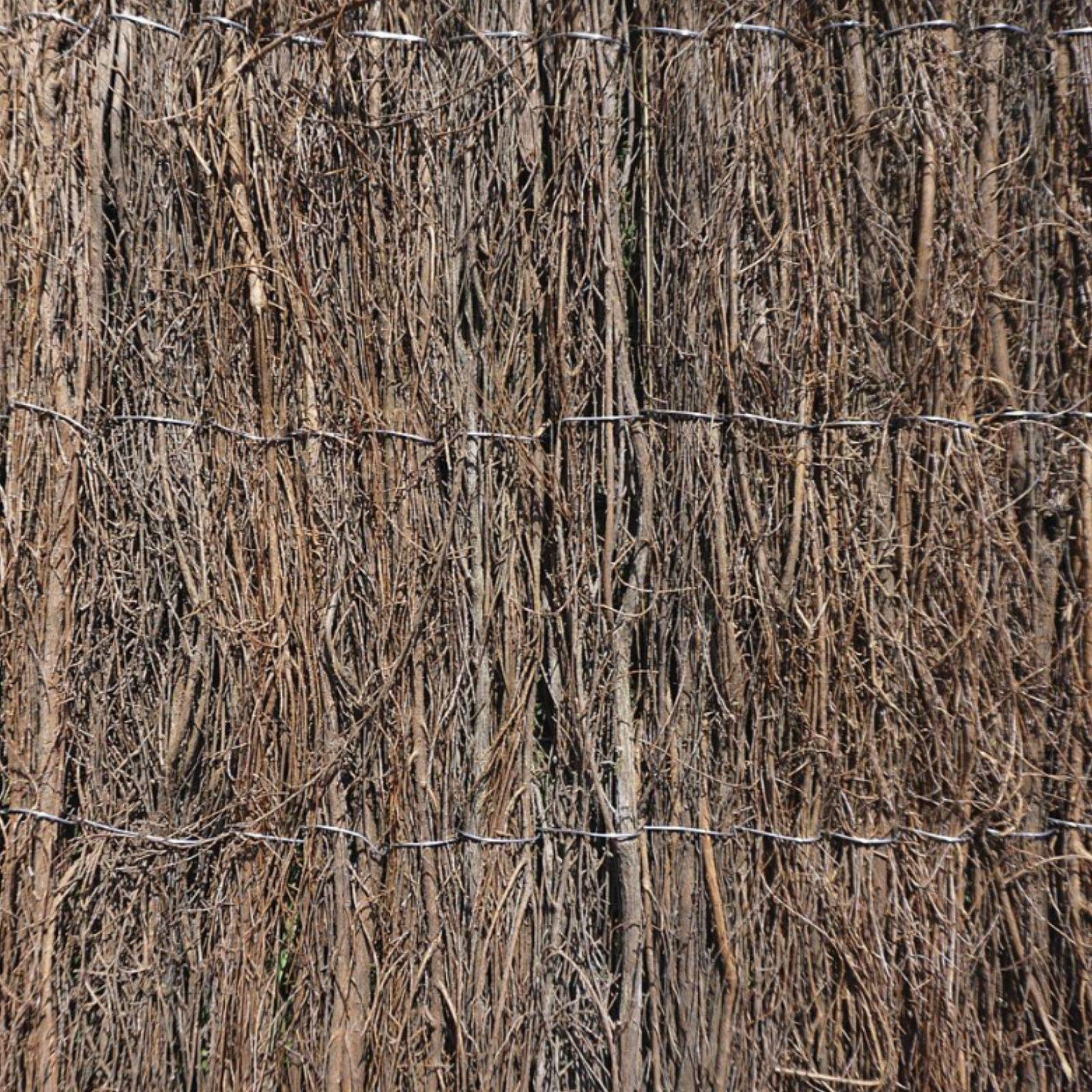 Brown - Garden Gear - Brushwood Thatch Screen Roll - 4