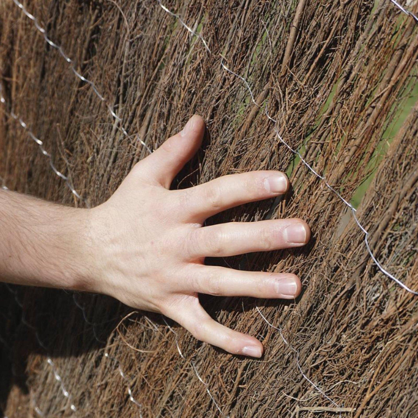 Brown - Garden Gear - Brushwood Thatch Screen Roll - 5