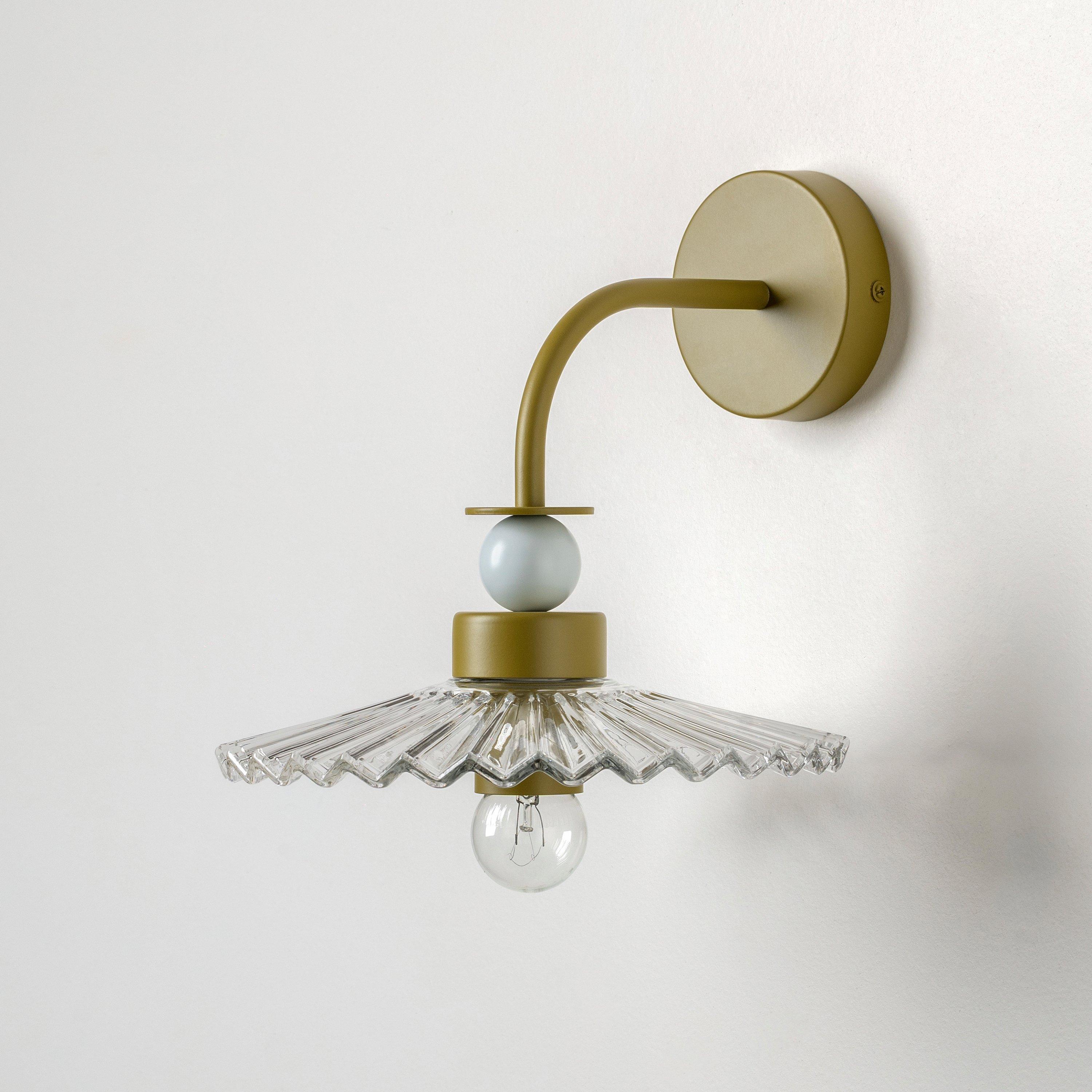 Clear Green - houseof - Ribbed Wall Lamp - 5