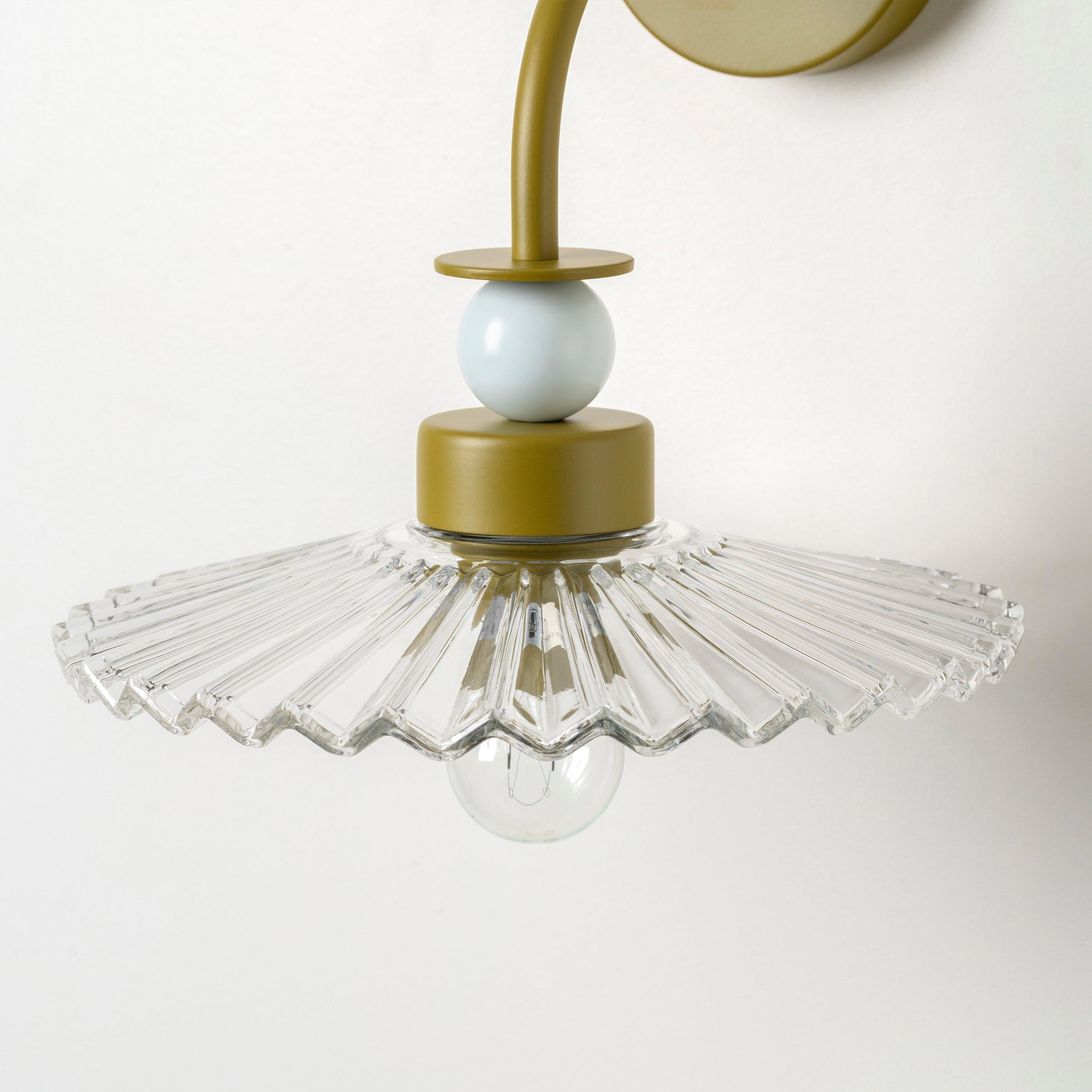 Clear Green - houseof - Ribbed Wall Lamp - 7