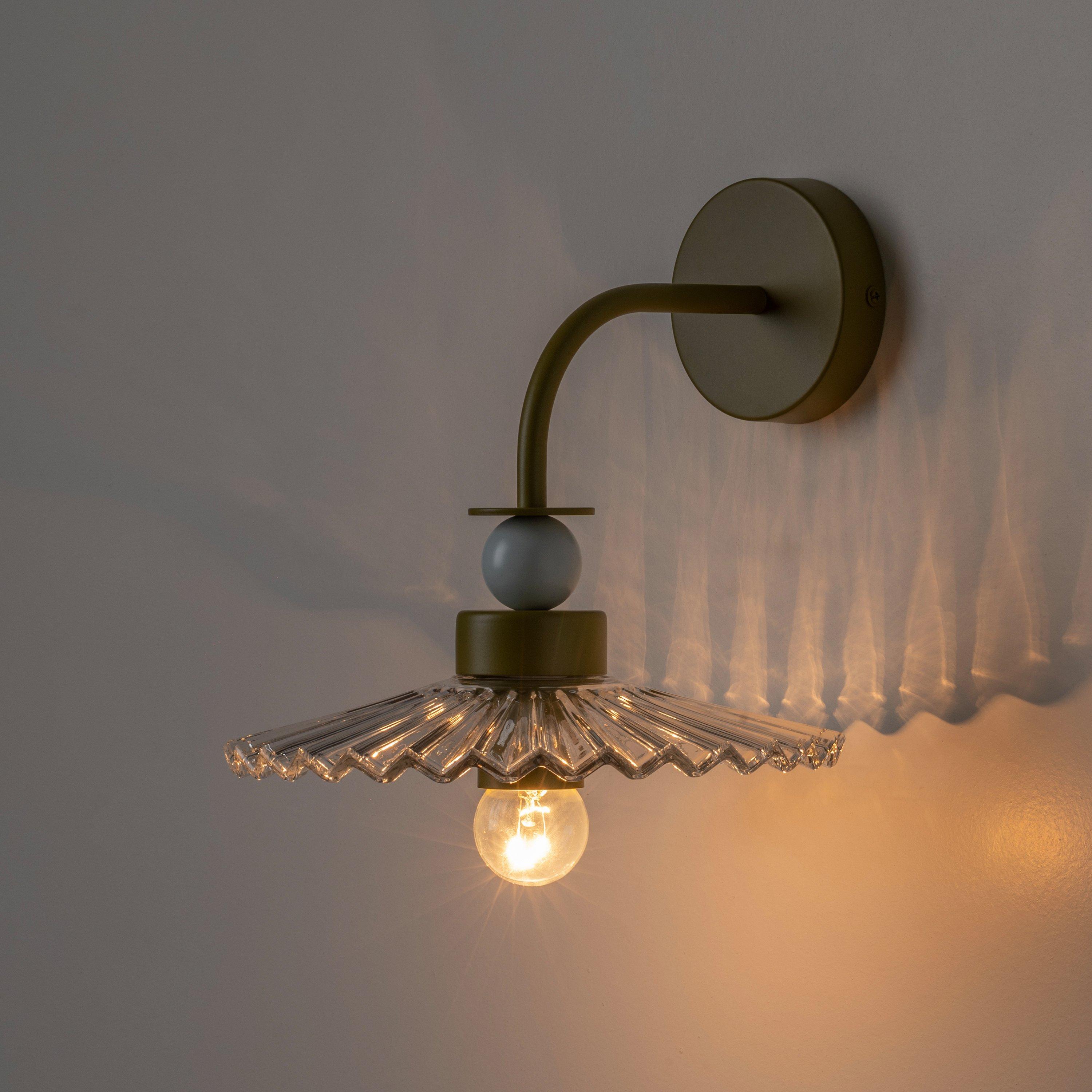 Clear Green - houseof - Ribbed Wall Lamp - 8