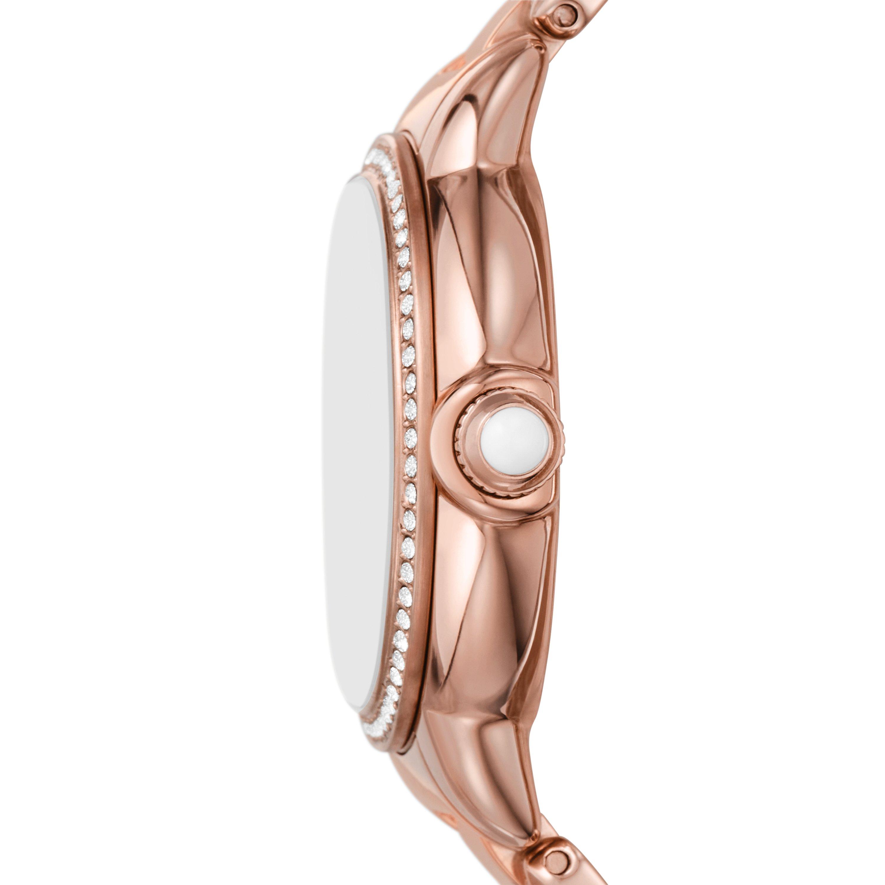 Rose /Silver - Emporio Armani - Emporio Armani Three-Hand Rose Gold-Tone Stainless Steel Watch AR11633 - 2