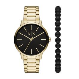 Armani Exchange Armani Exchange Three-Hand Watch and Bracelet Gift Set
