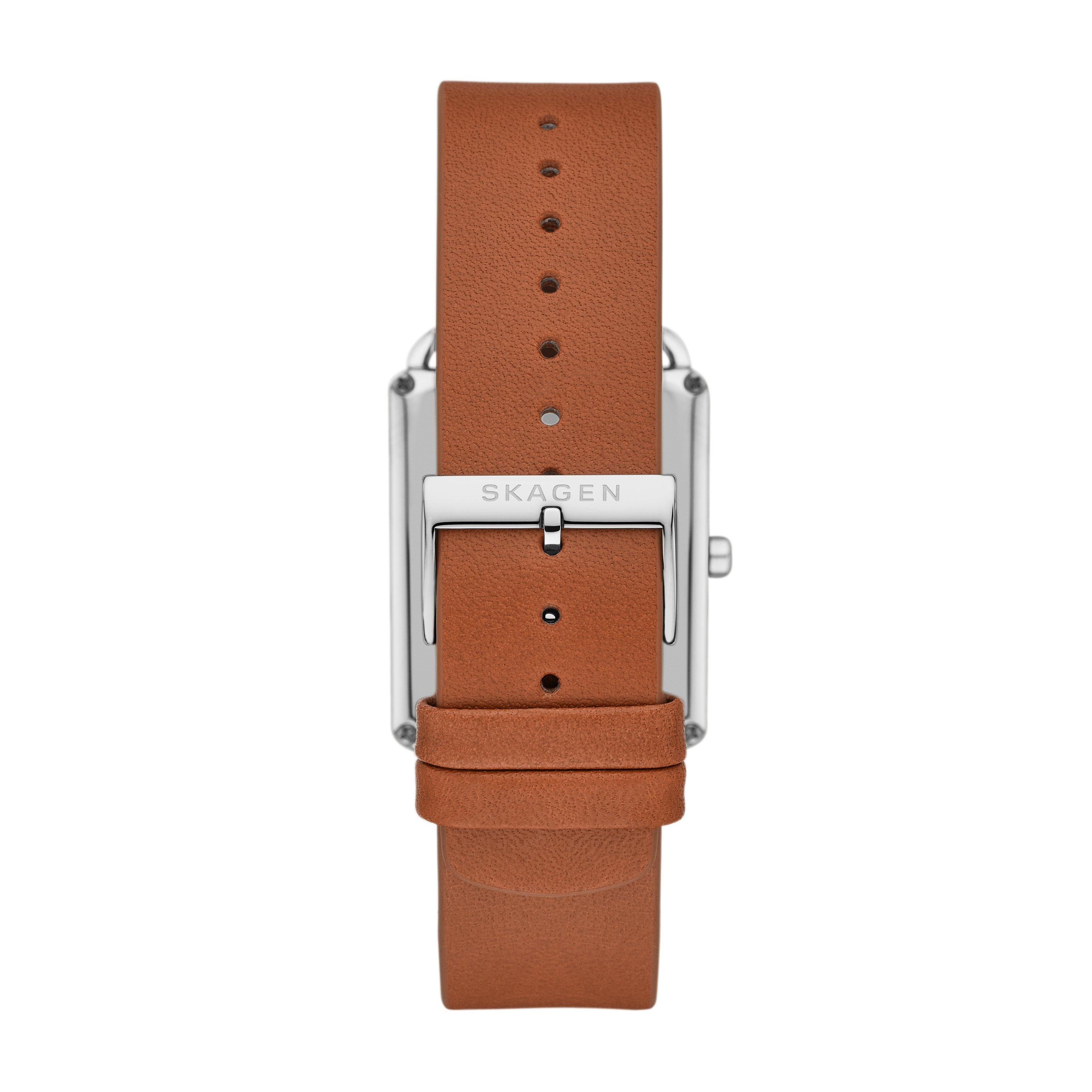 Brown - Skagen - Skagen Men's Hagen Three-Hand Brown Leather Watch - 4