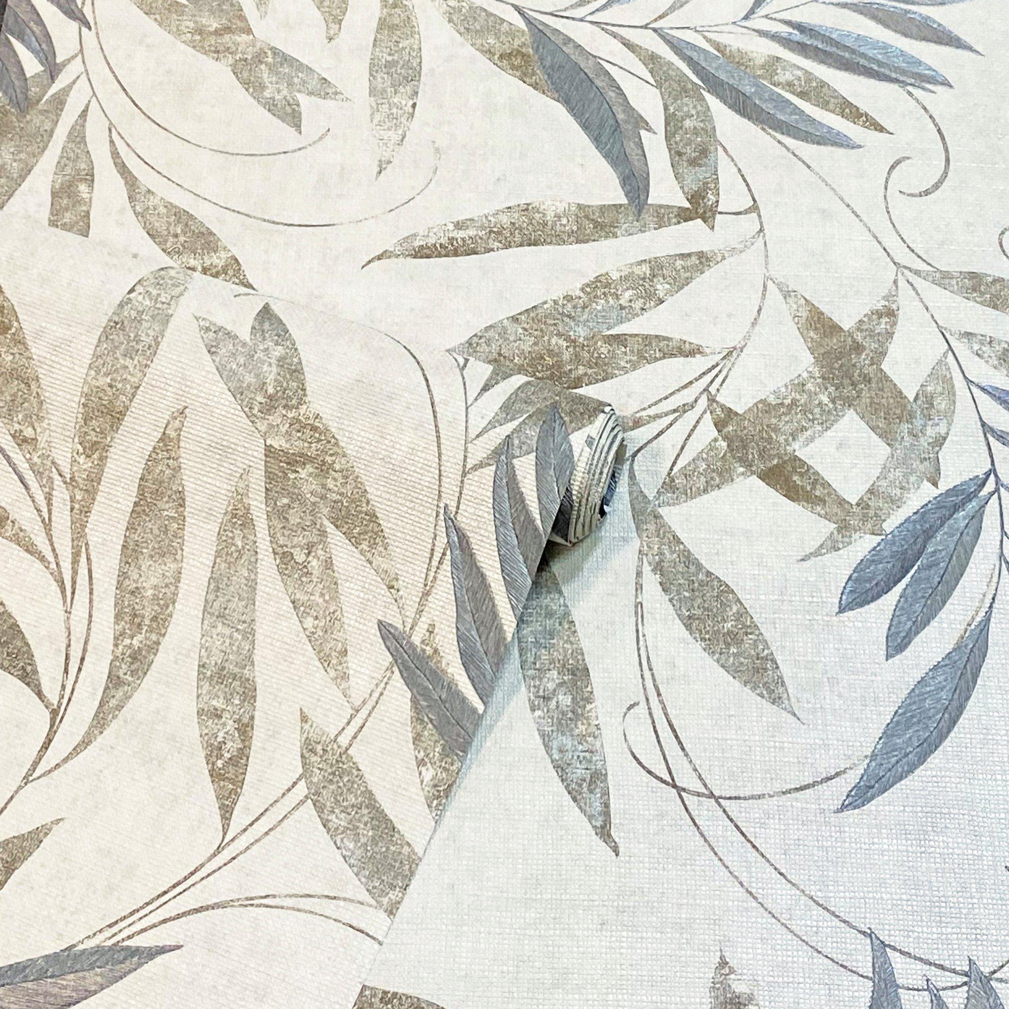 Neutral & Grey - Arthouse - Luxury Leaf Natural Grey sw6 - 2