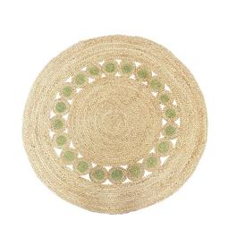Esselle Prestwich Circle Hand Braided 140D Olive Rug