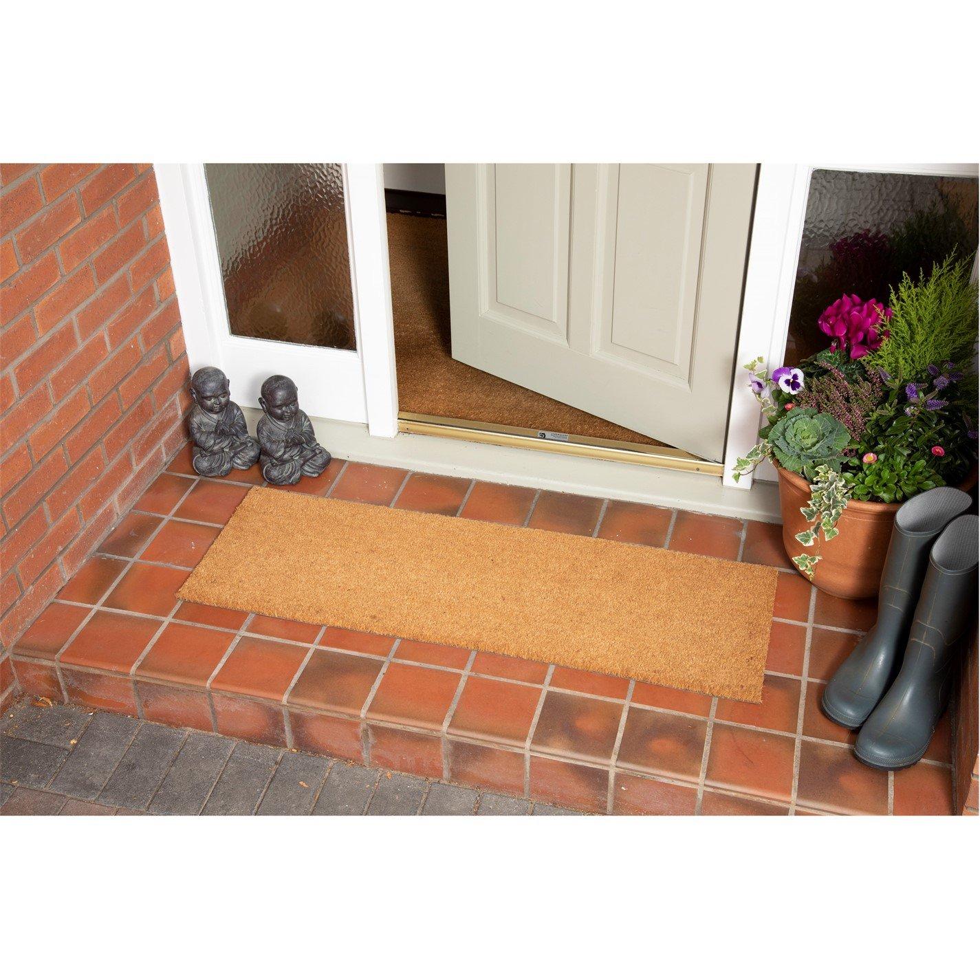 Arthouse  Astley Plain Pvc Backed Coir 40X120cm Door - Natural