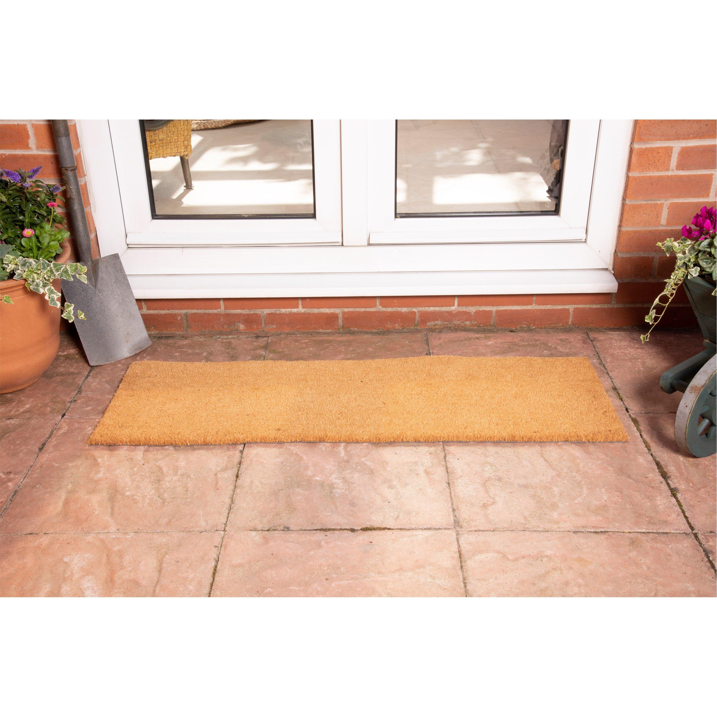 Natural - Arthouse - Astley Plain PVC Backed Coir 40x120cm Door - 3