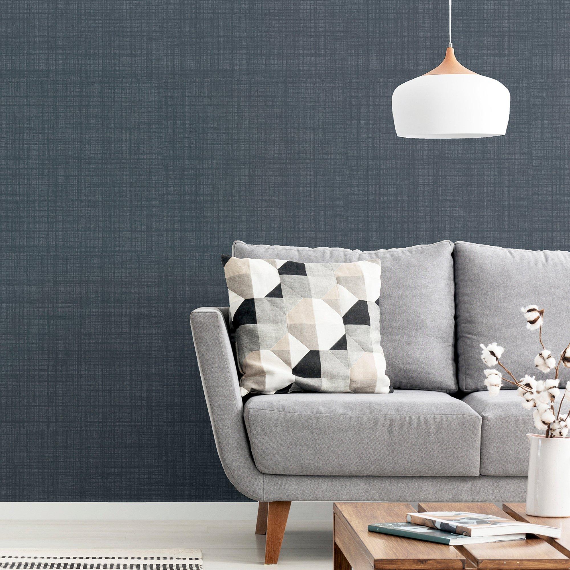 Grey - Arthouse - Weave Texture Dark Grey sw12 - 4