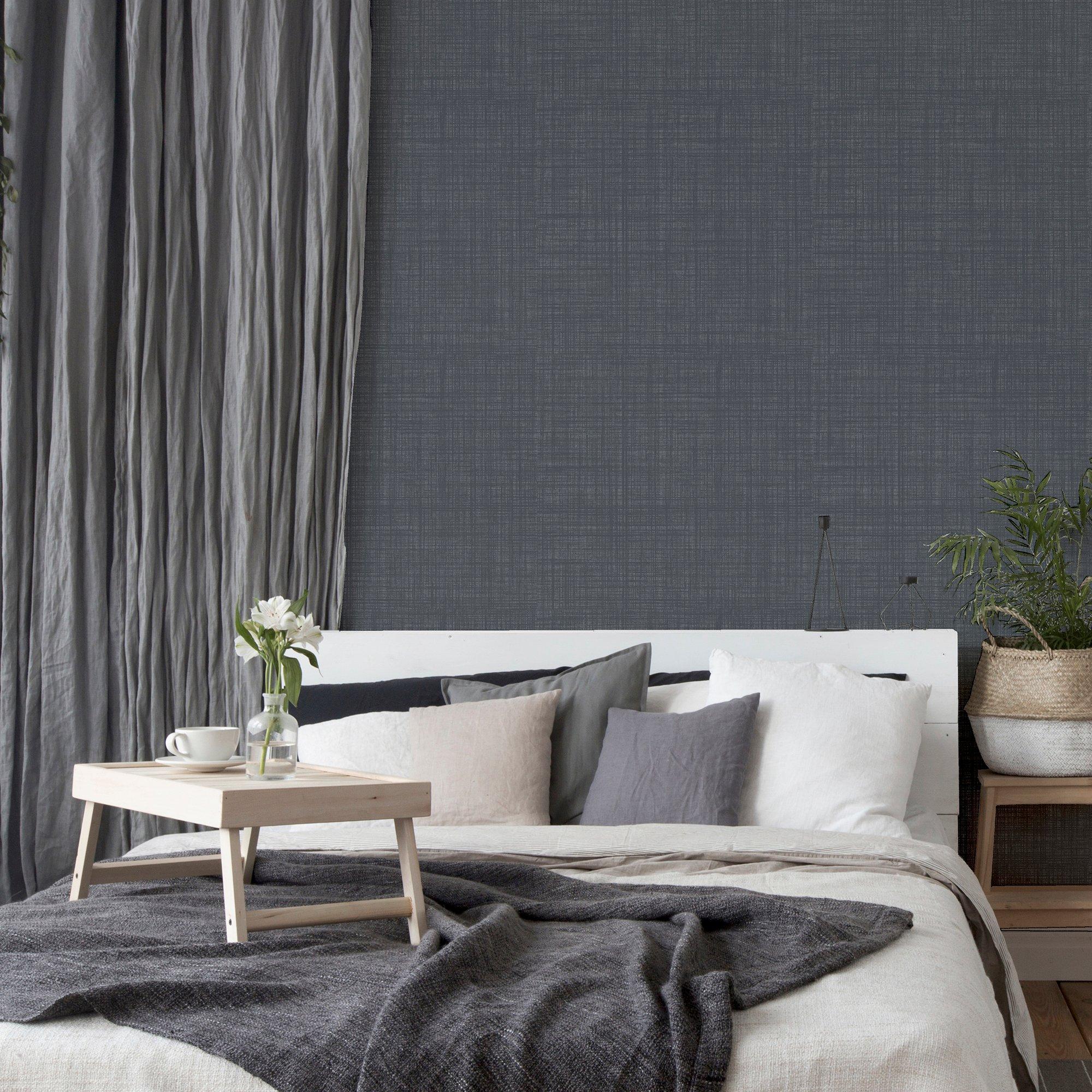 Grey - Arthouse - Weave Texture Dark Grey sw12 - 6