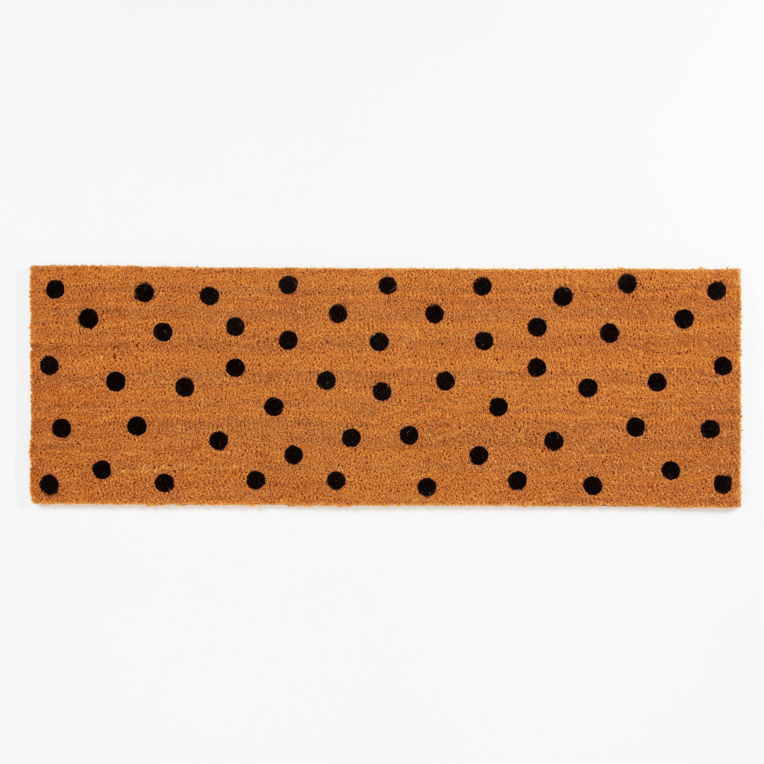 Black - Arthouse - Astley Printed Totally Dotty PVC Backed Coir 40x12 - 1