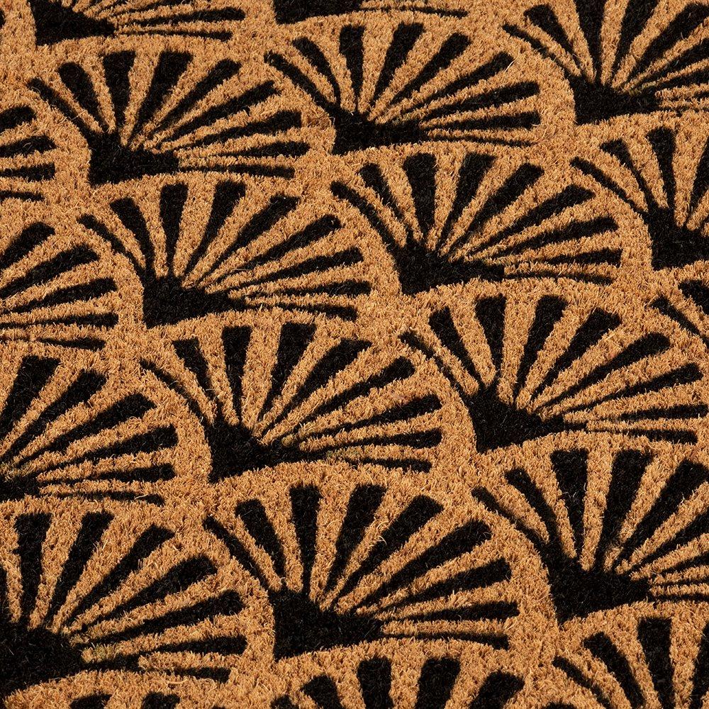 Black - Arthouse - Astley Scallop Deco Latex Backed Coir 45x75cm Blac - 3