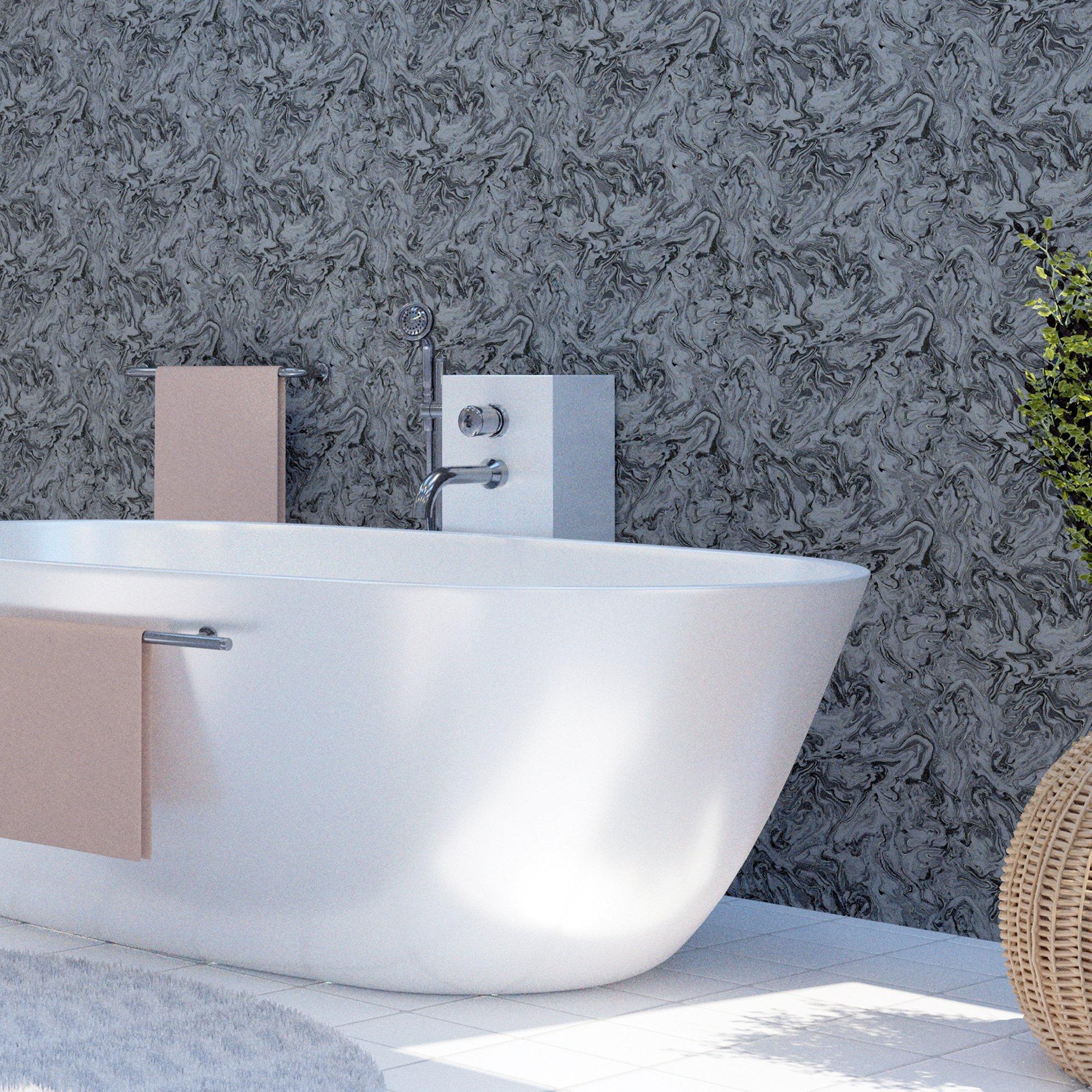 Charcoal - Arthouse - Liquid Marble Charcoal sw12 - 5