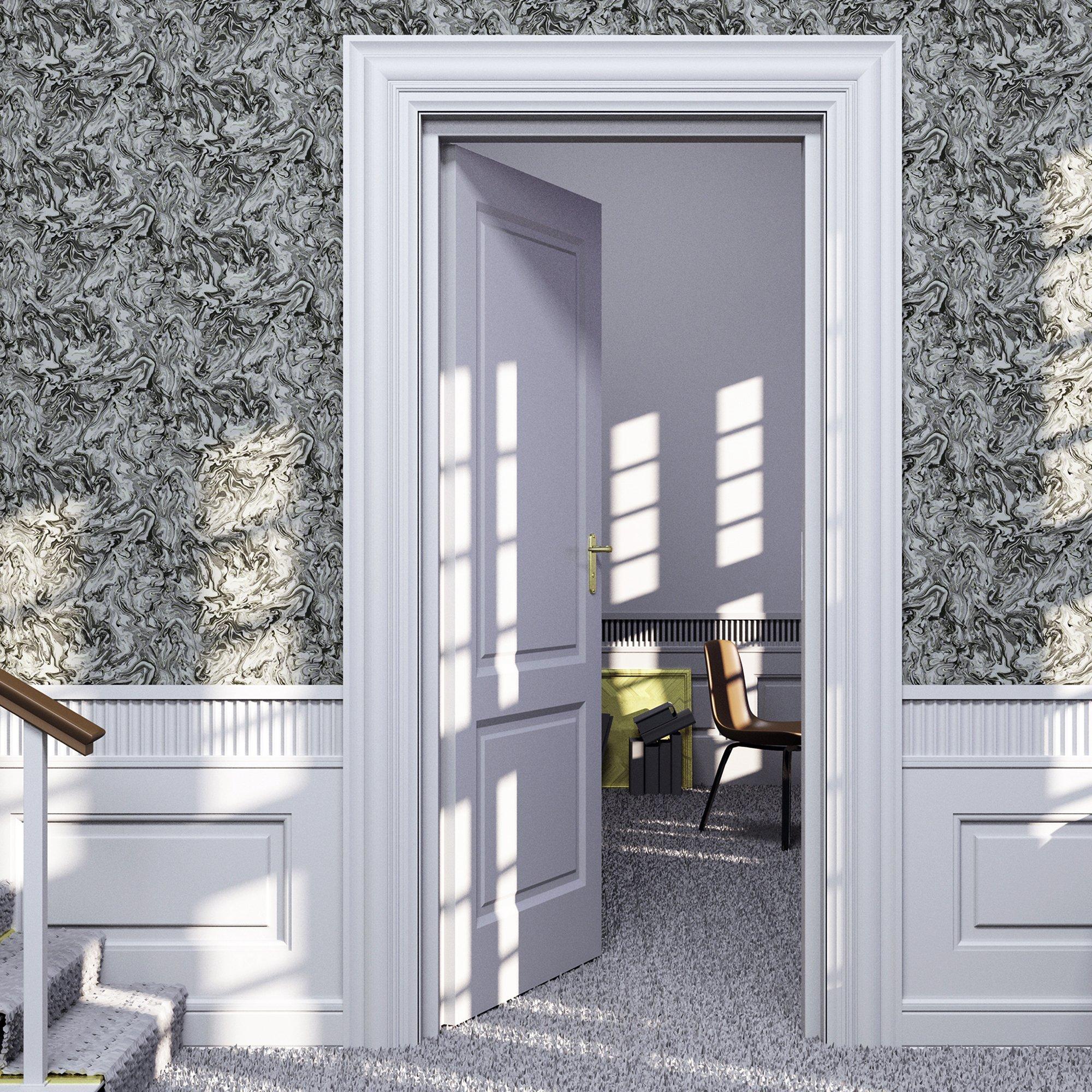 Charcoal - Arthouse - Liquid Marble Charcoal sw12 - 6