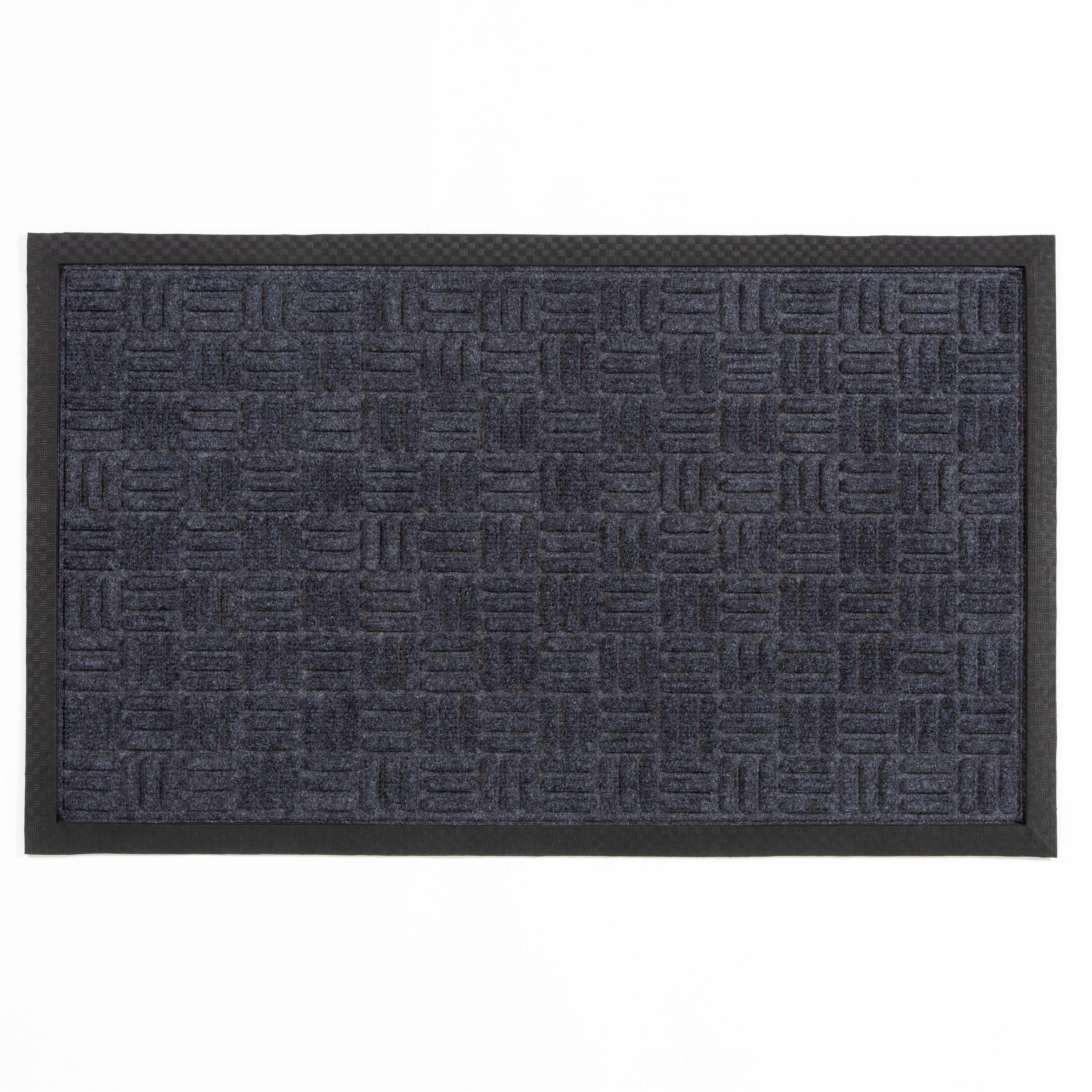 Grey - Arthouse - Millbrook Cross Embossed Backed Polypropylene 45x7 - 1