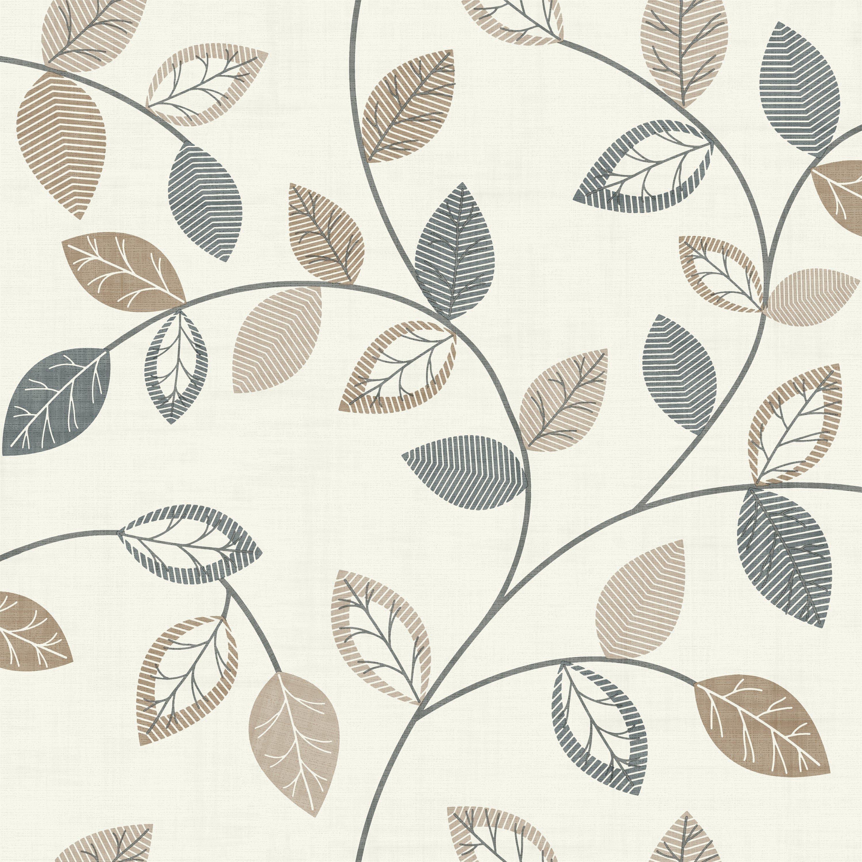 Arthouse  Natural Japandi Leaf Trail Wallpaper