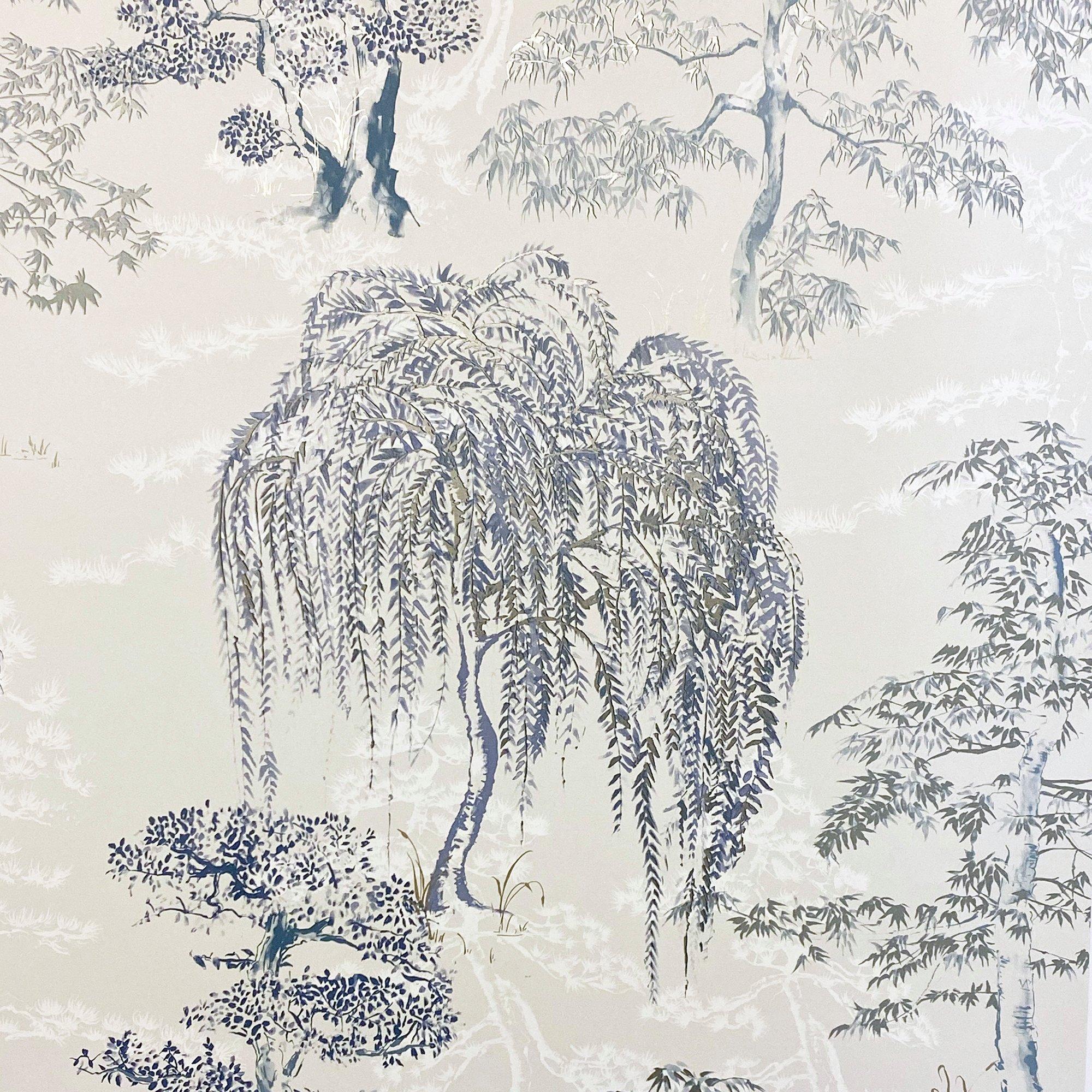 Blue - Arthouse - Oriental Garden Soft Blue sw12 - 1