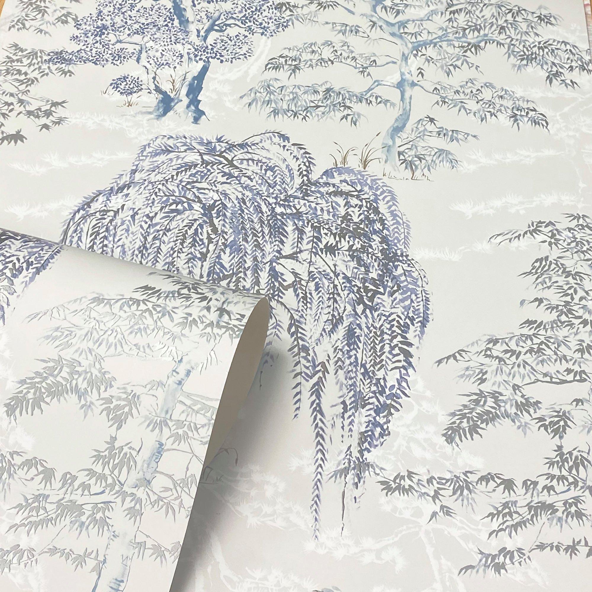 Blue - Arthouse - Oriental Garden Soft Blue sw12 - 2