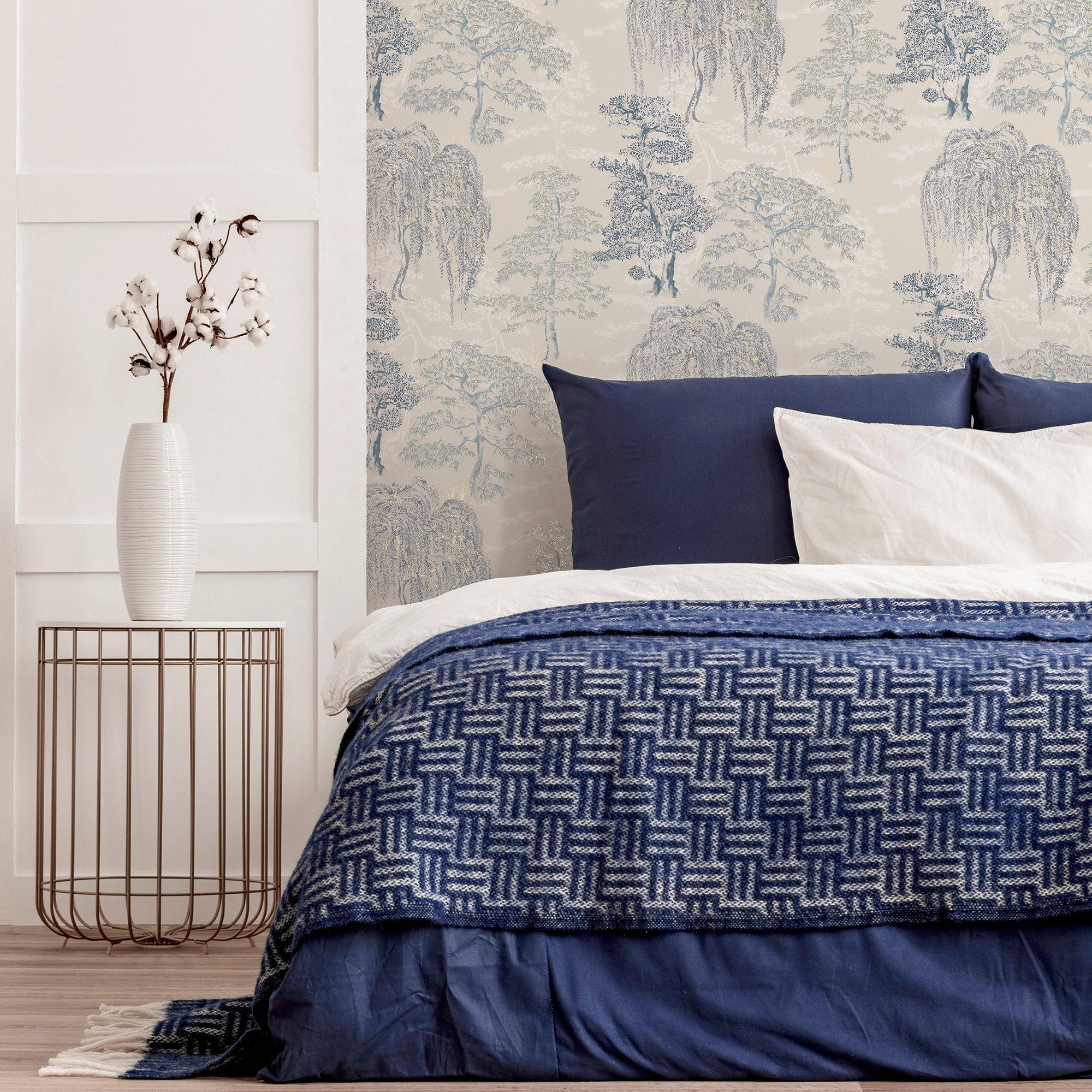 Blue - Arthouse - Oriental Garden Soft Blue sw12 - 7