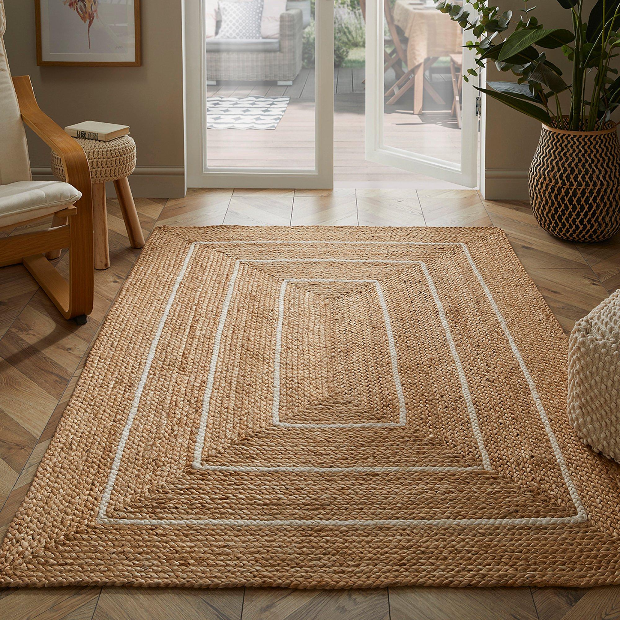 Natural - Esselle - Prestbury Border Handbraided 120x170cm Natural Rug - 5