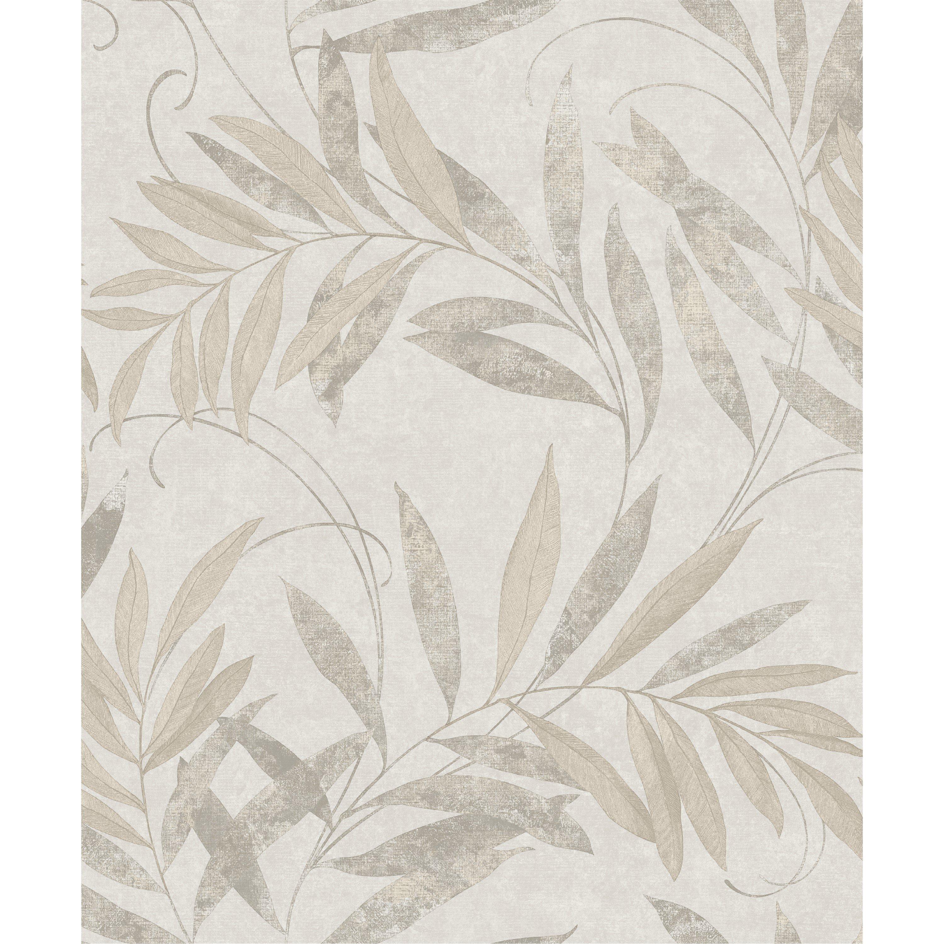 Silver - Arthouse - Luxury Leaf Soft Silver sw6 - 8