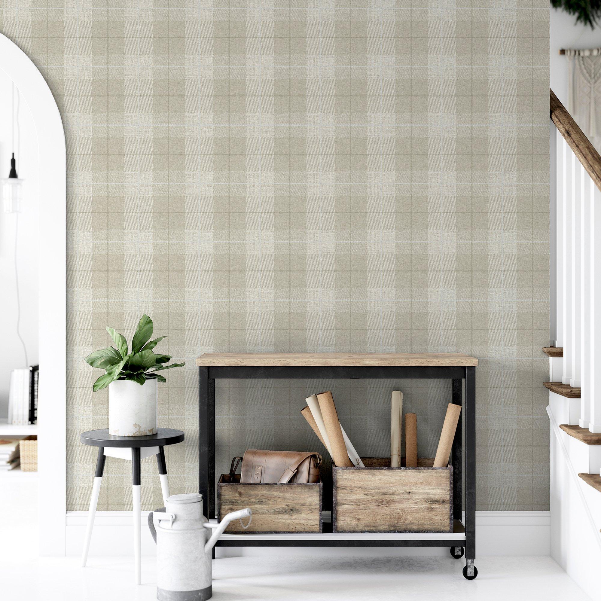 Neutral - Arthouse - Country Tartan Taupe sw6 - 4